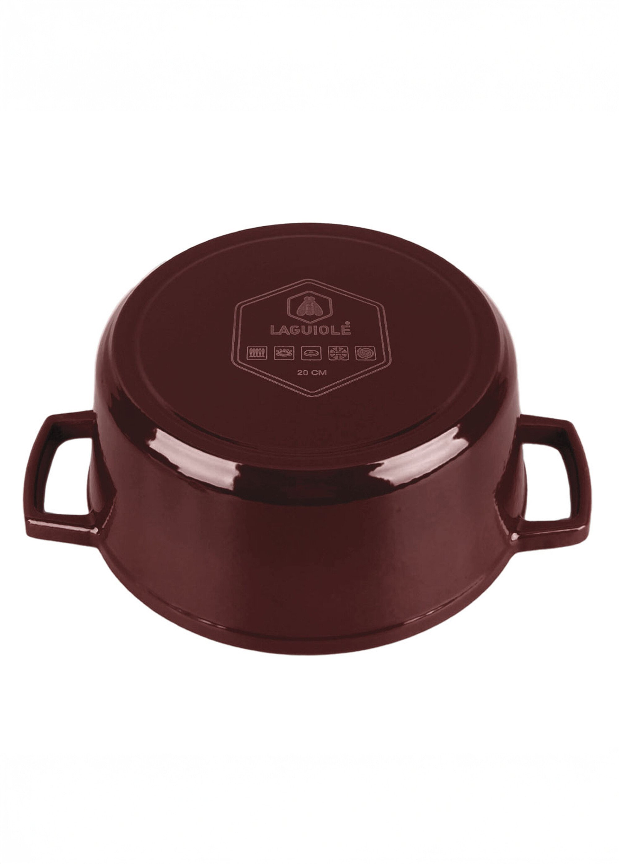 Cocotte fonte ronde 20cm, Masseiron 1M Rouge 9110185 UN1