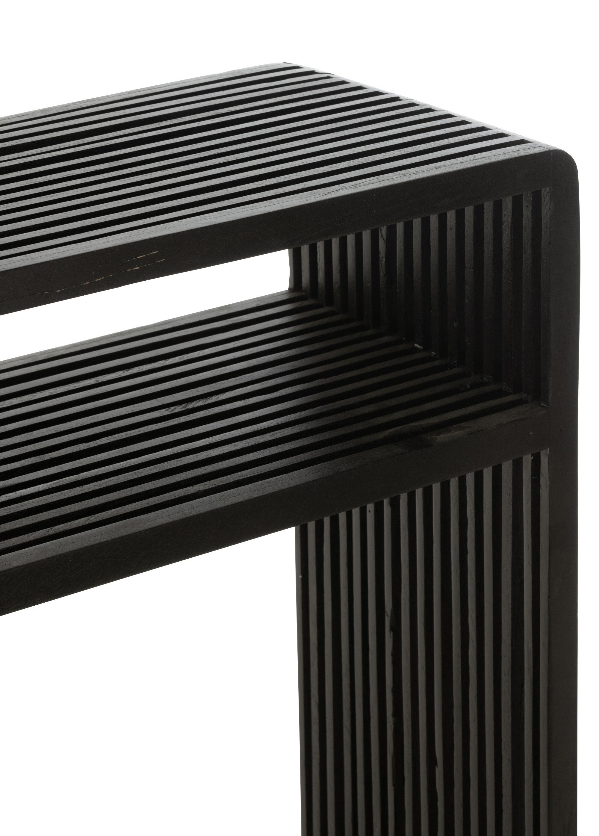Consoles en teck foncé, design ajouré NOIR JP-40790 DE2