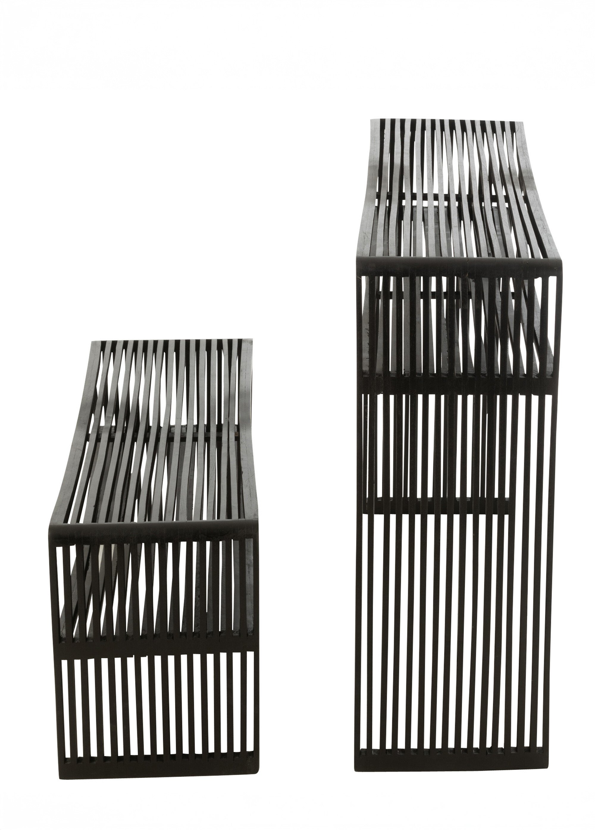 Consoles en teck foncé, design ajouré NOIR JP-40790 DR1