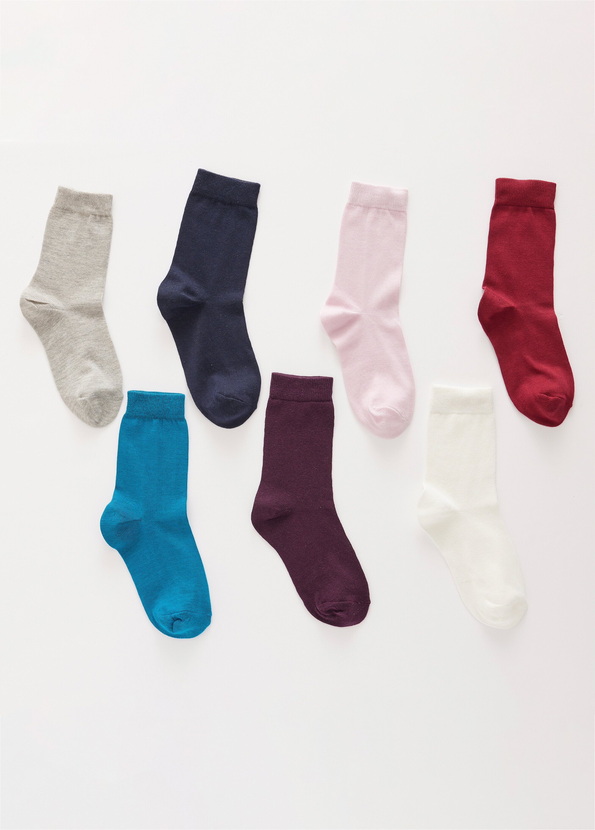 Chaussettes assorties, lot de 7 paires Femme Rouge BASILIK LO1