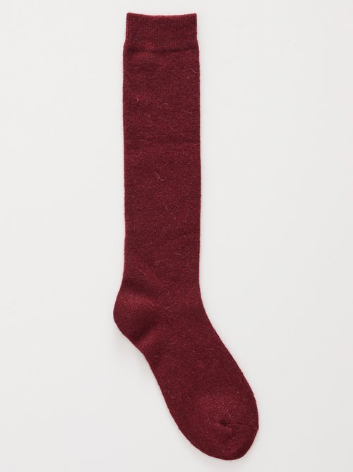 Chaussettes chaudes laine et angora Femme Rouge BOCCIA AP1