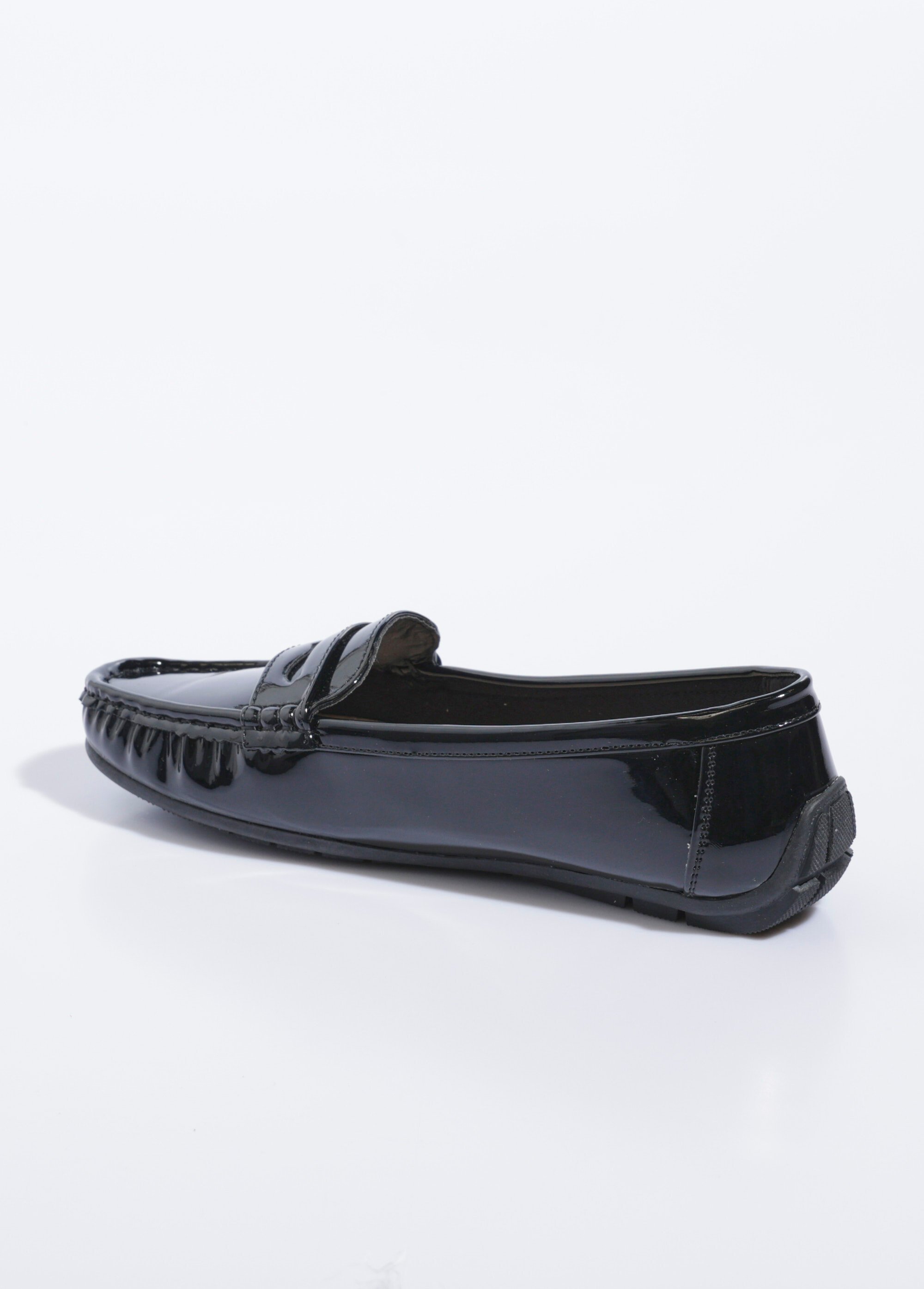Mocassins vernis semelle antidérapante Femme Noir LBSDYH8971 DO1