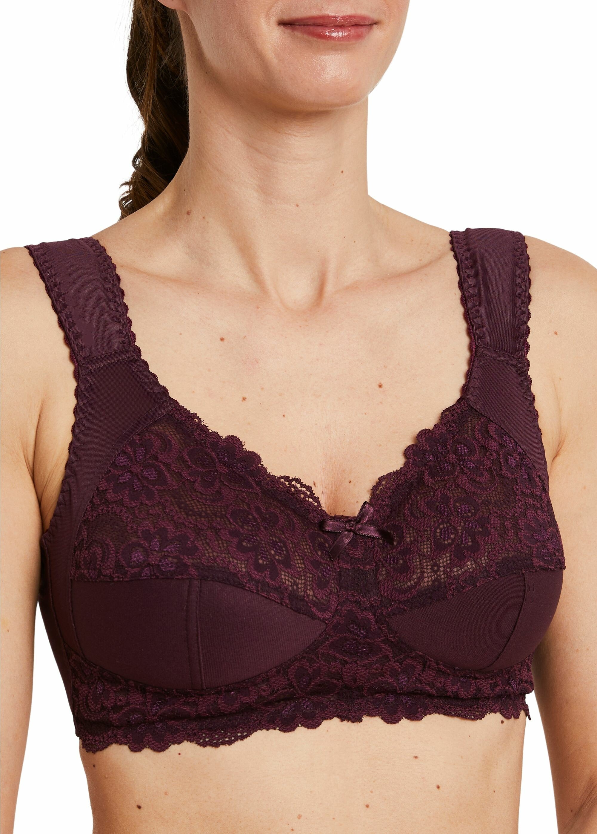 Soutien-gorge sans armatures dentelle Femme Violet VALDO DE1