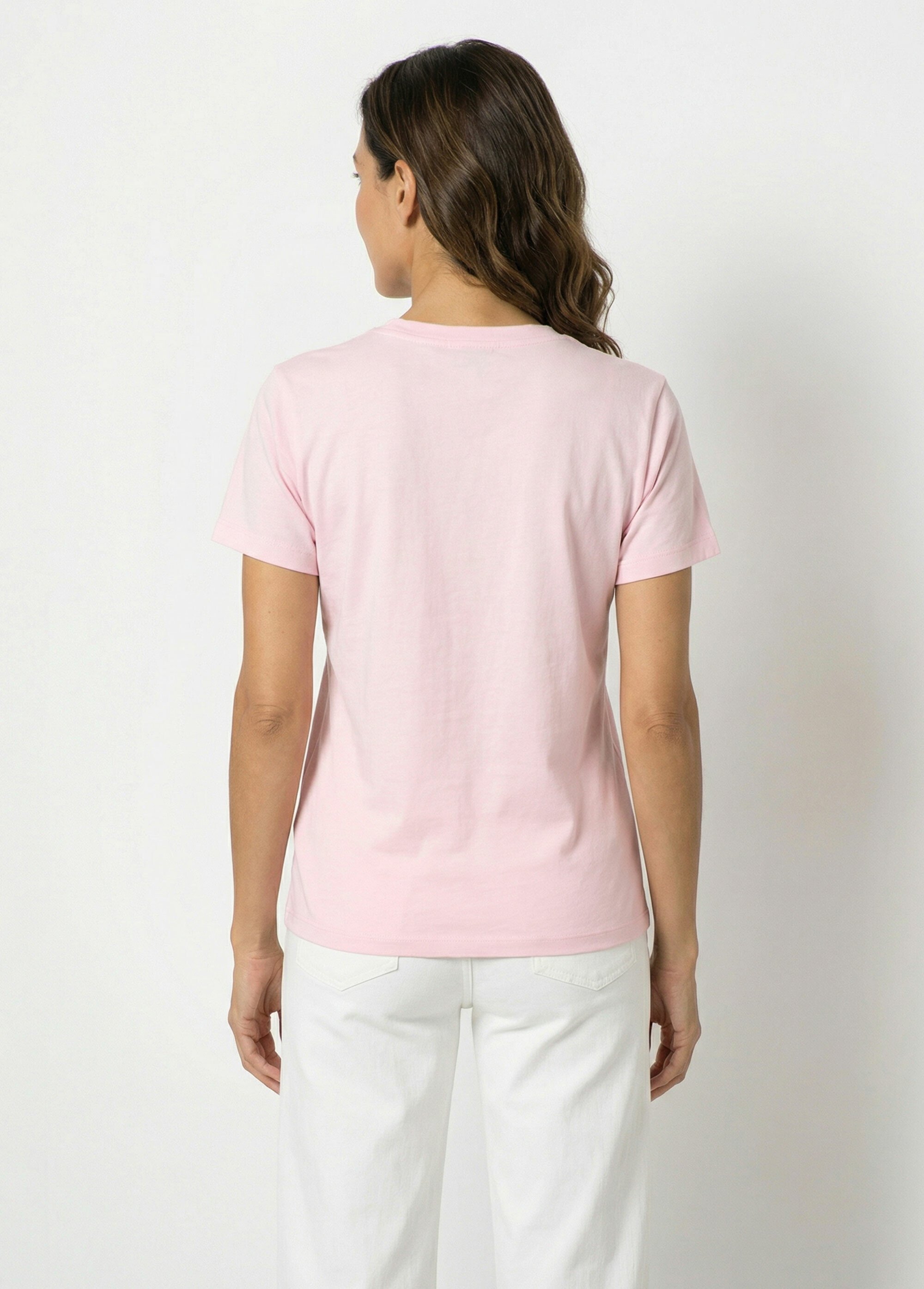 T-shirt col rond avec épaule boutonnée
