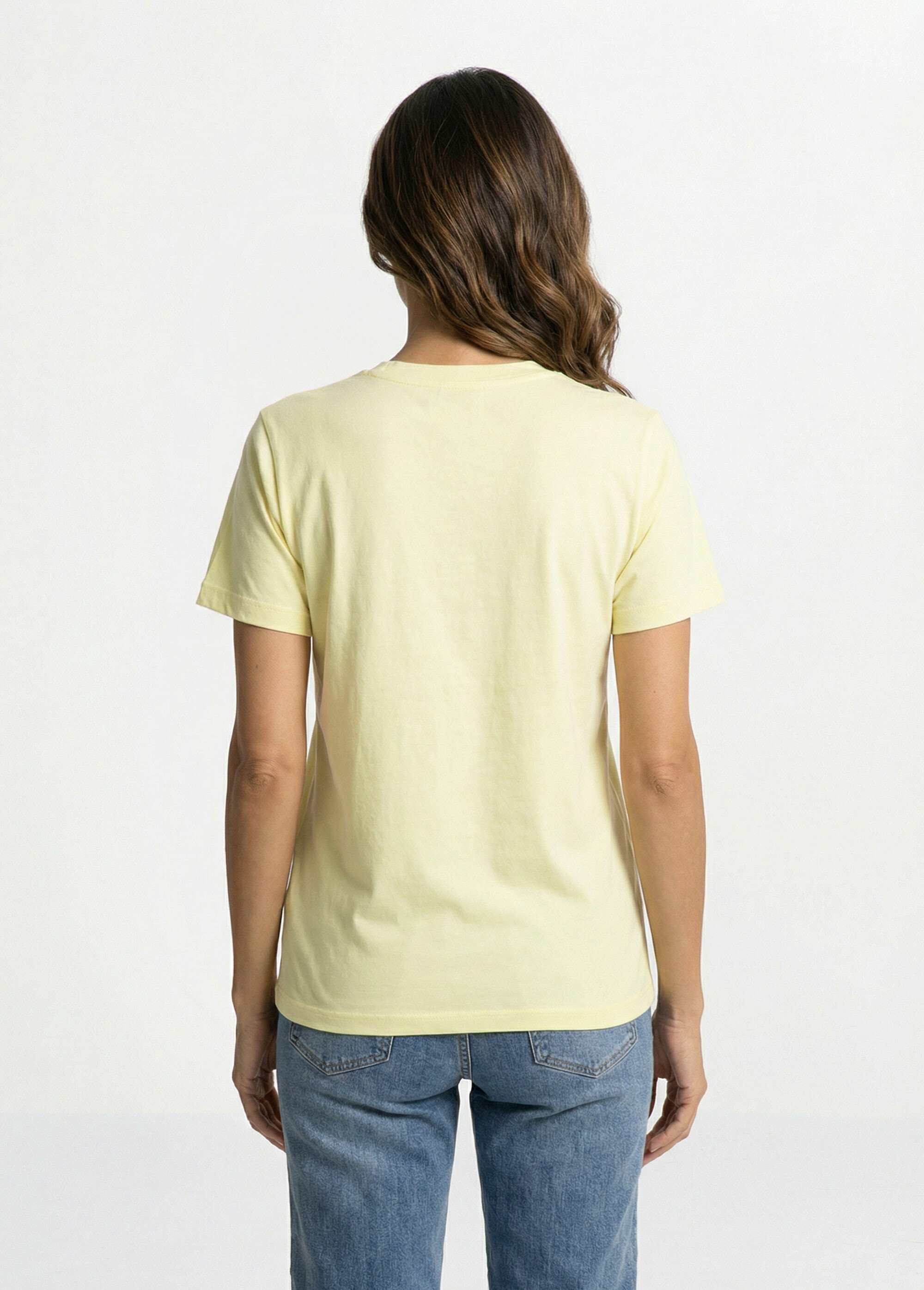 T-shirt col rond avec épaule boutonnée