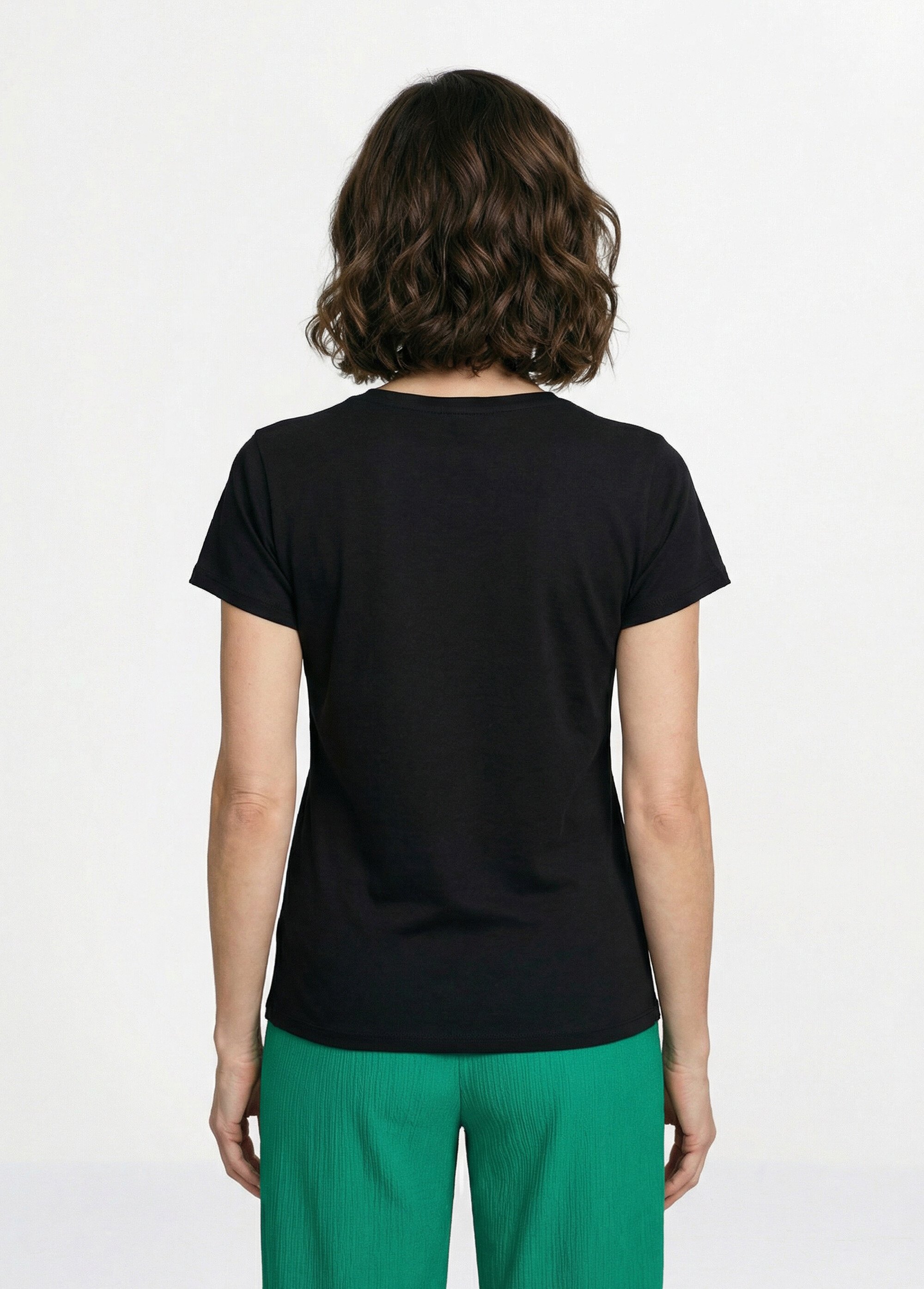 T-shirt coton ananas sequins
