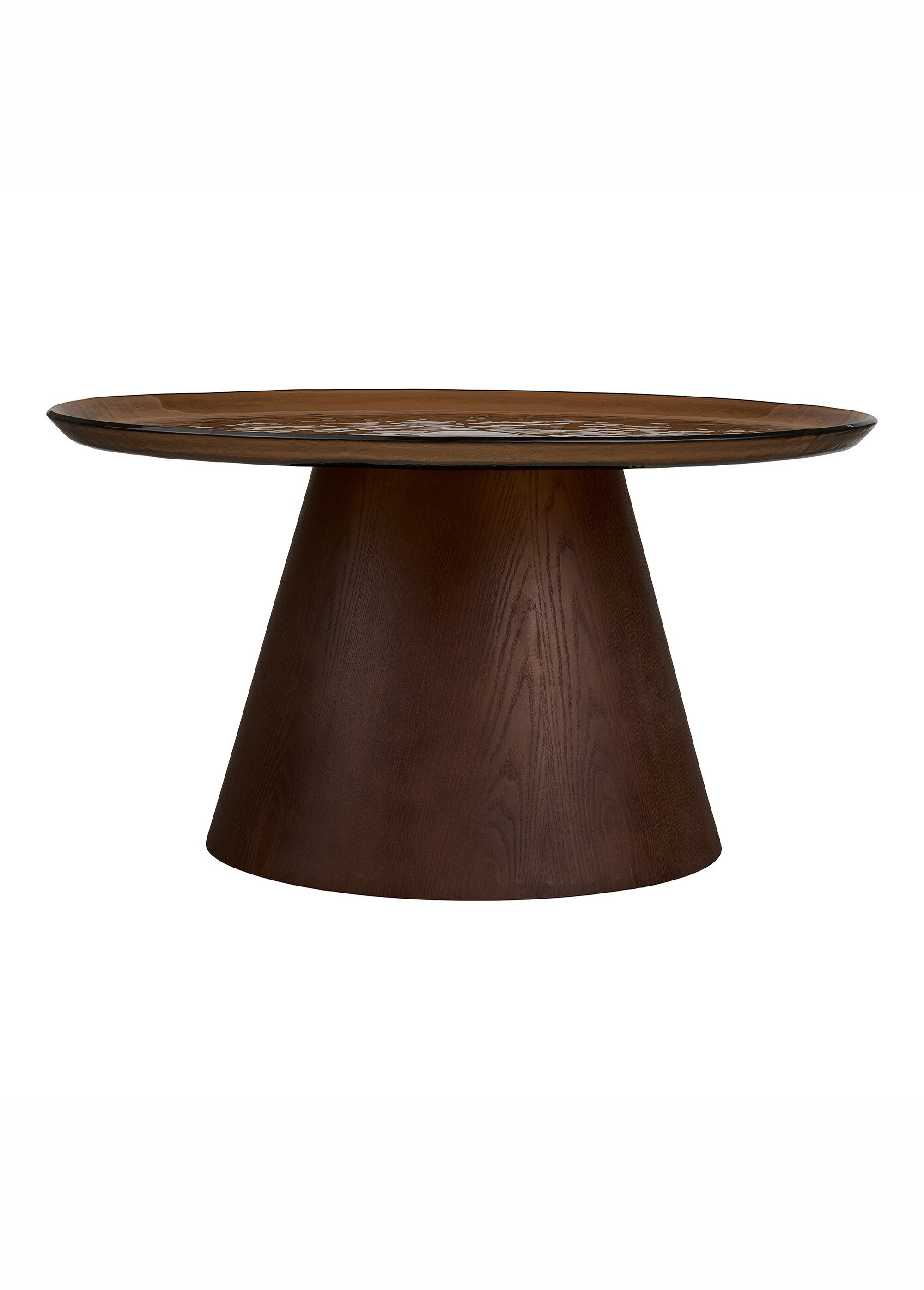 Table basse en verre et frêne ORVIETO BRUN FONCE HN-2101620 DE1