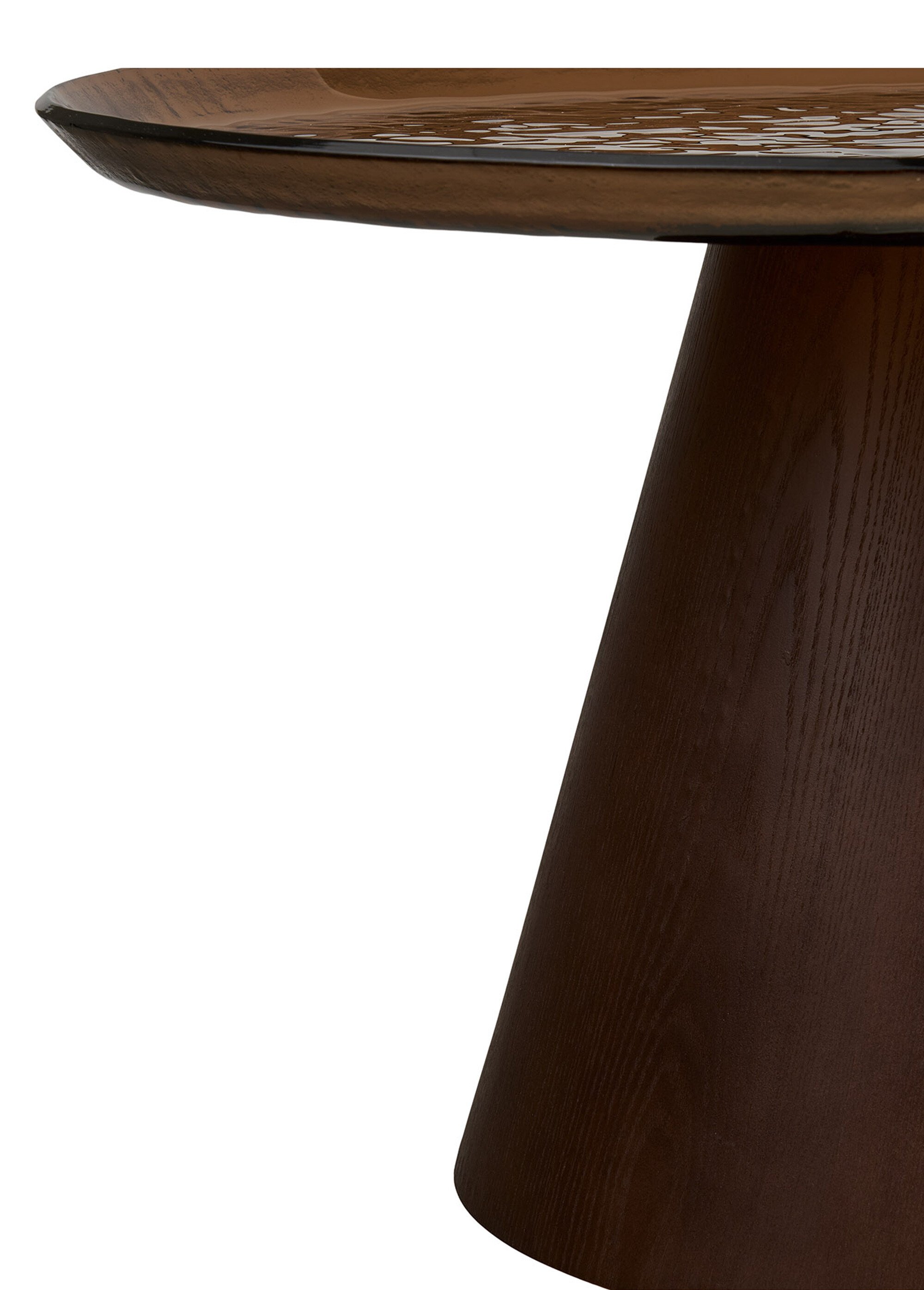 Table basse en verre et frêne ORVIETO BRUN FONCE HN-2101620 DE2