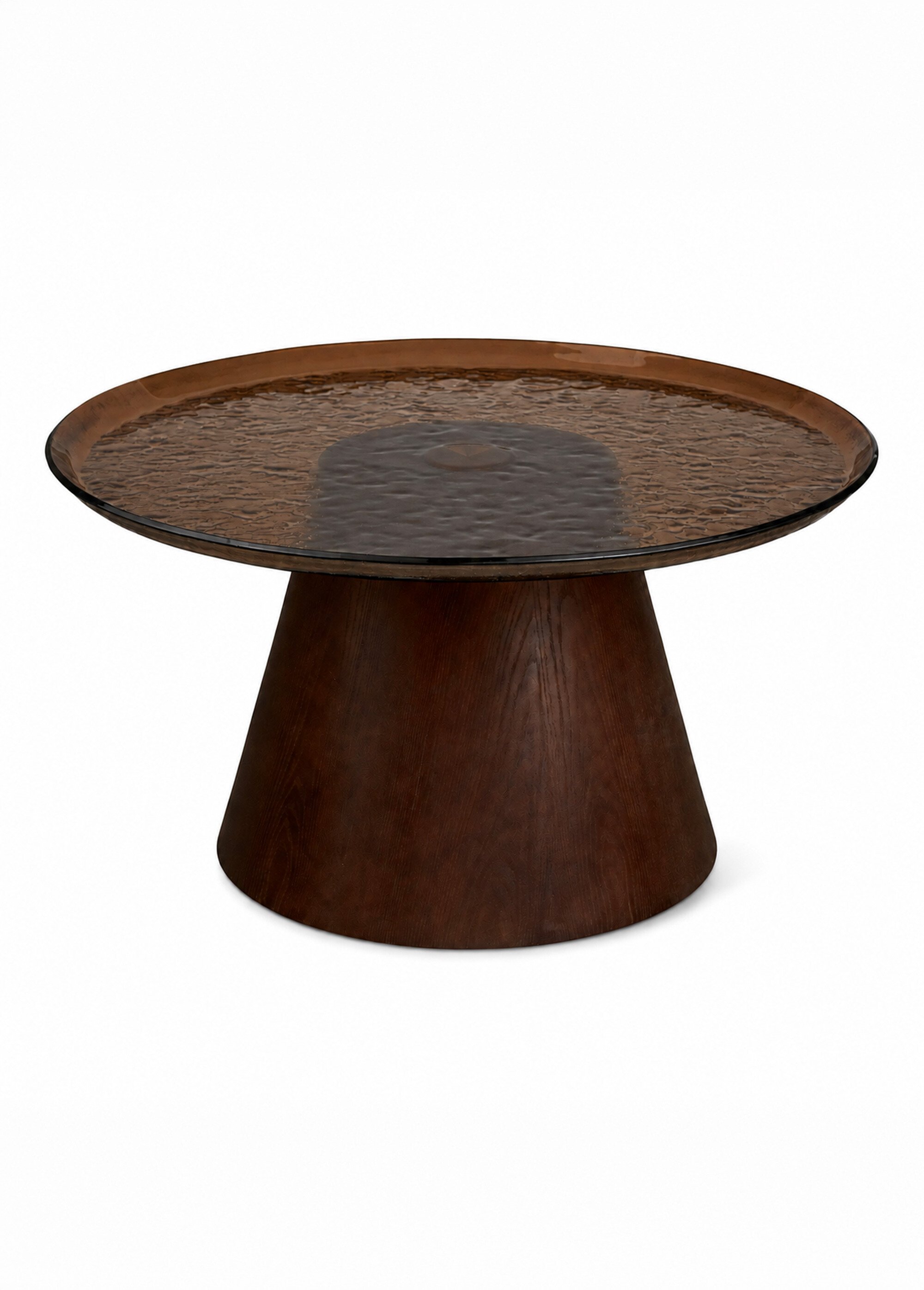 Table basse en verre et frêne ORVIETO BRUN FONCE HN-2101620 FA1