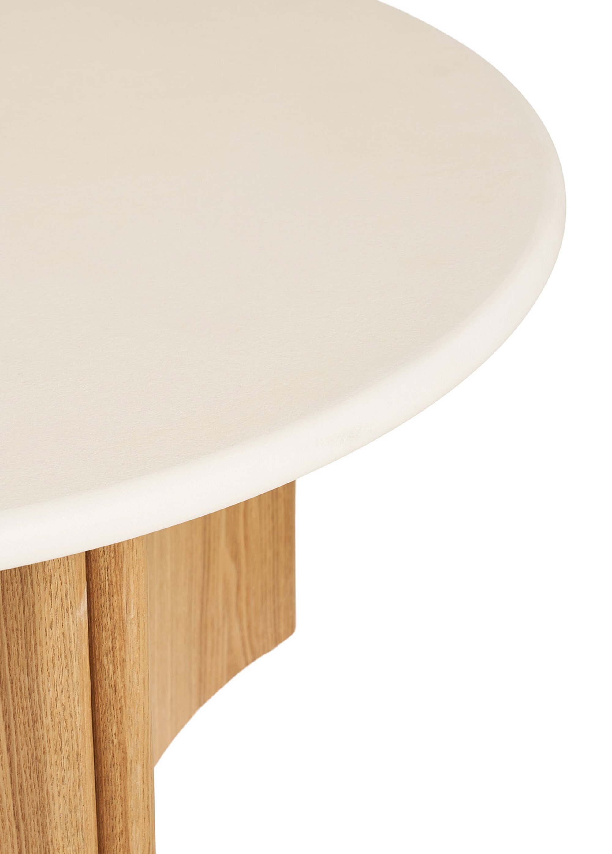 Table basse frêne plateau ciment MOTRIL BLANC ET NATUREL HN-2101615 DE2