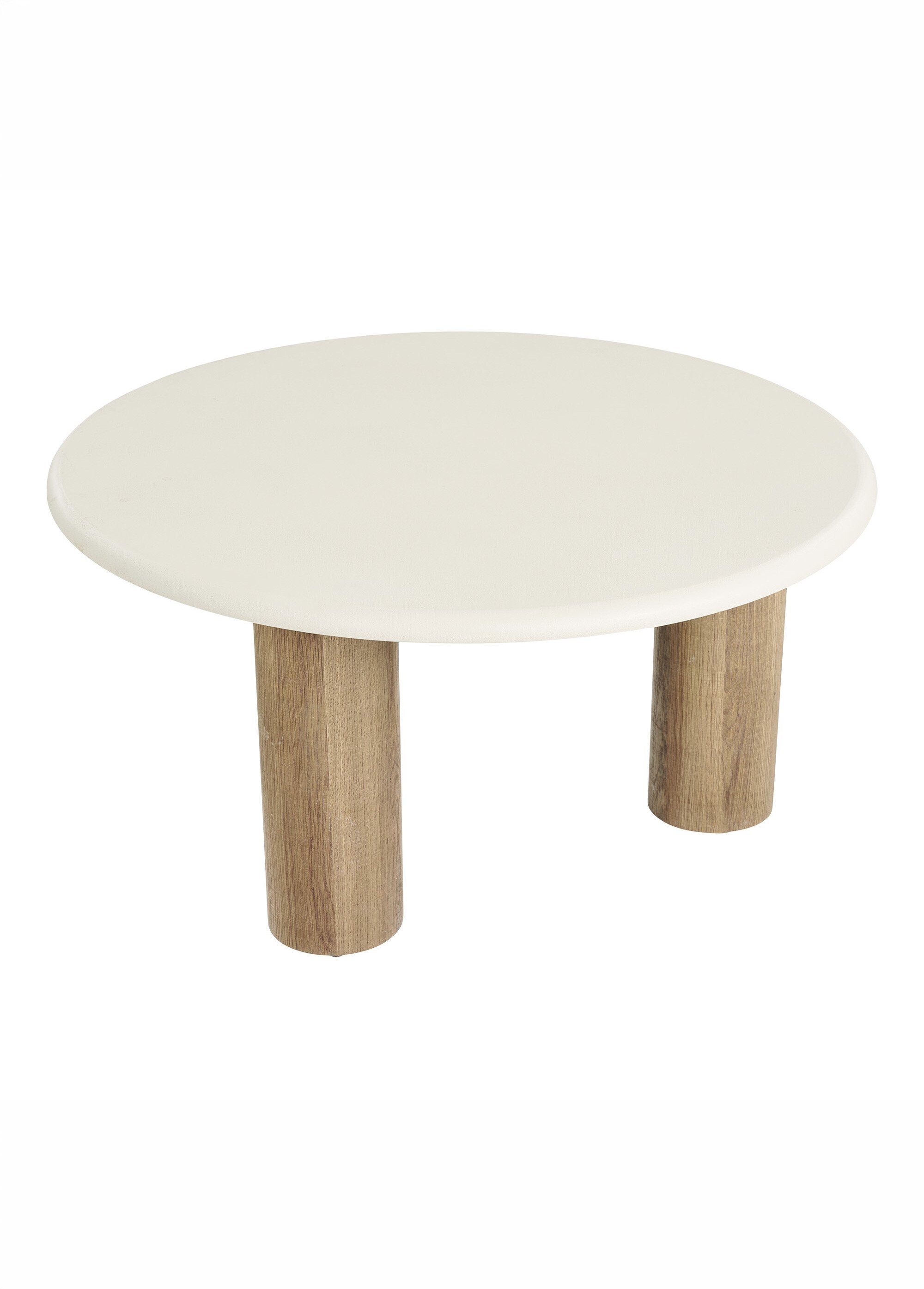 Table basse plateau façon ciment FONDI SABLE ET MARRON HN-2102200 DE2