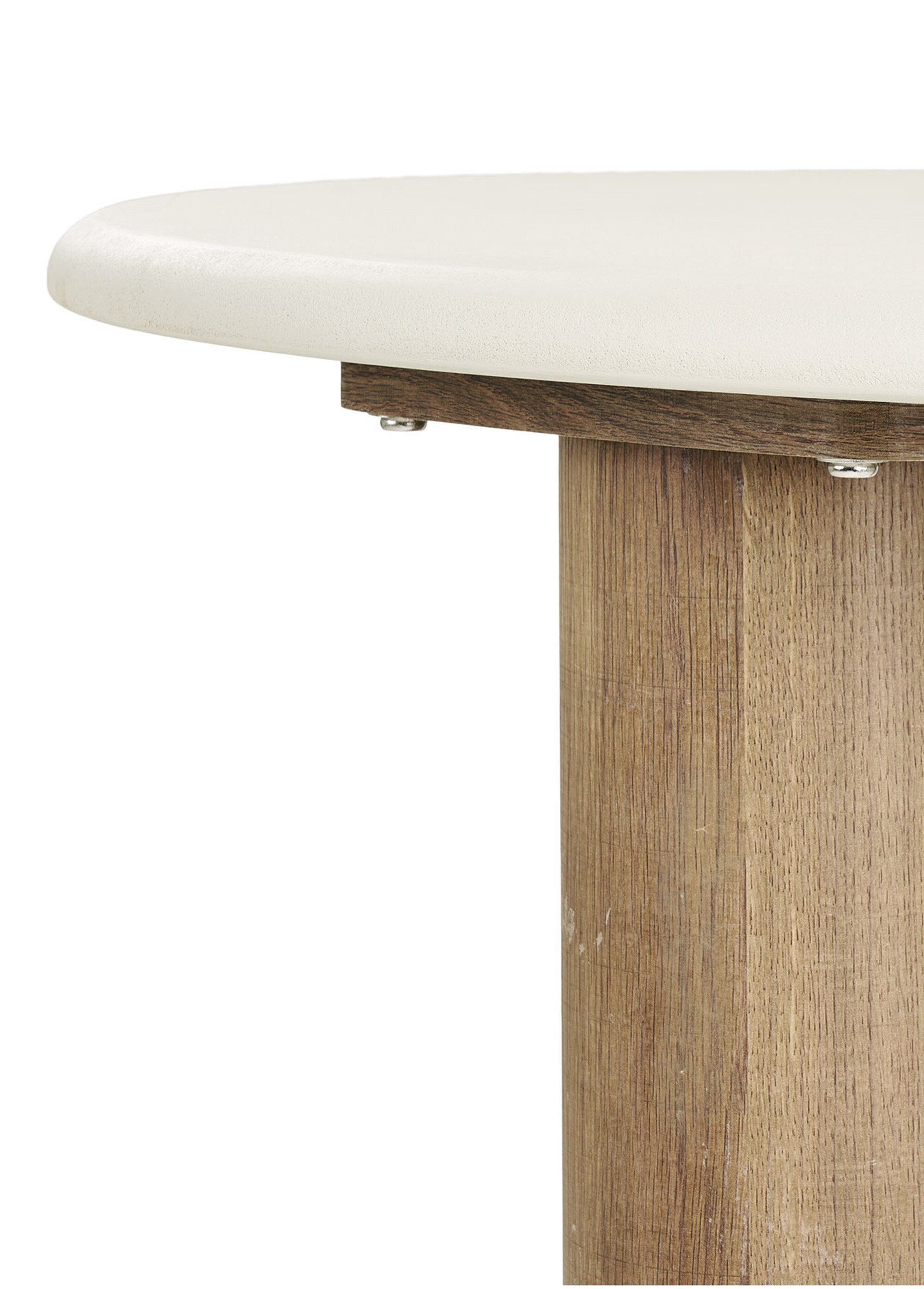 Table basse plateau façon ciment FONDI SABLE ET MARRON HN-2102200 DE3
