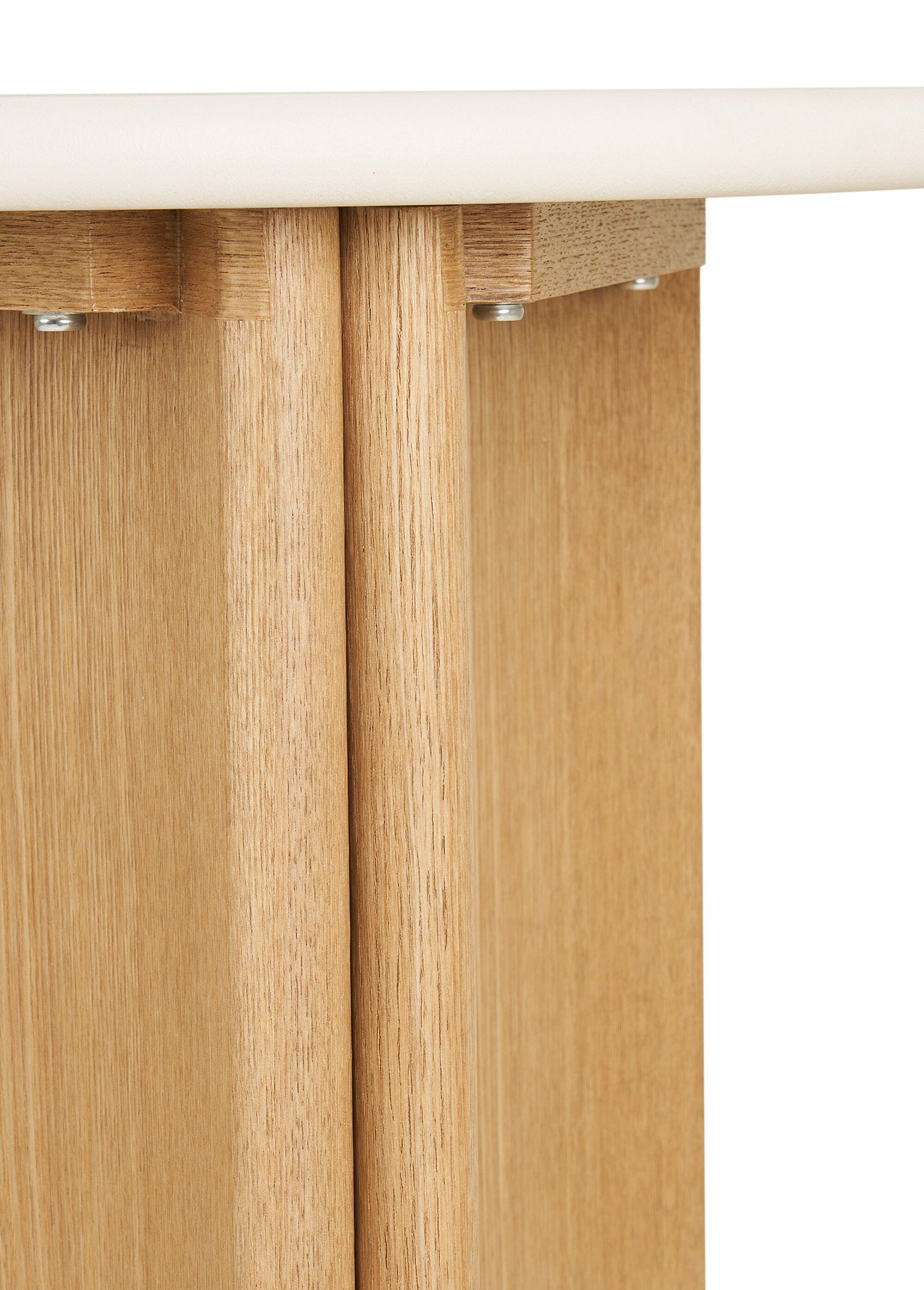 Table d'appoint frêne plateau ciment MOTRIL BLANC ET NATUREL HN-2151600 DE3