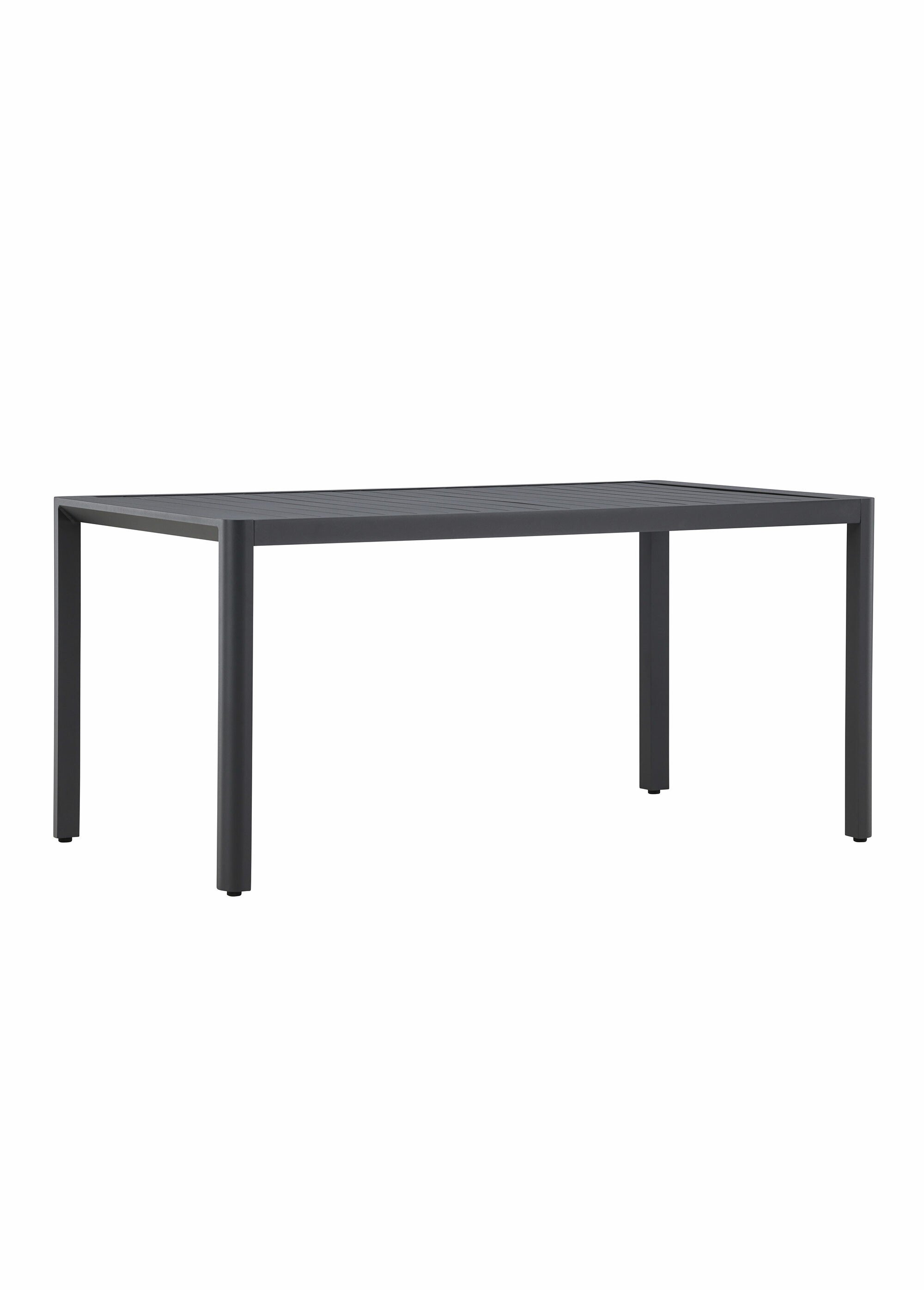 Table de jardin aluminium rainuré, 150cm NOIR VEN-9793-100 FA1