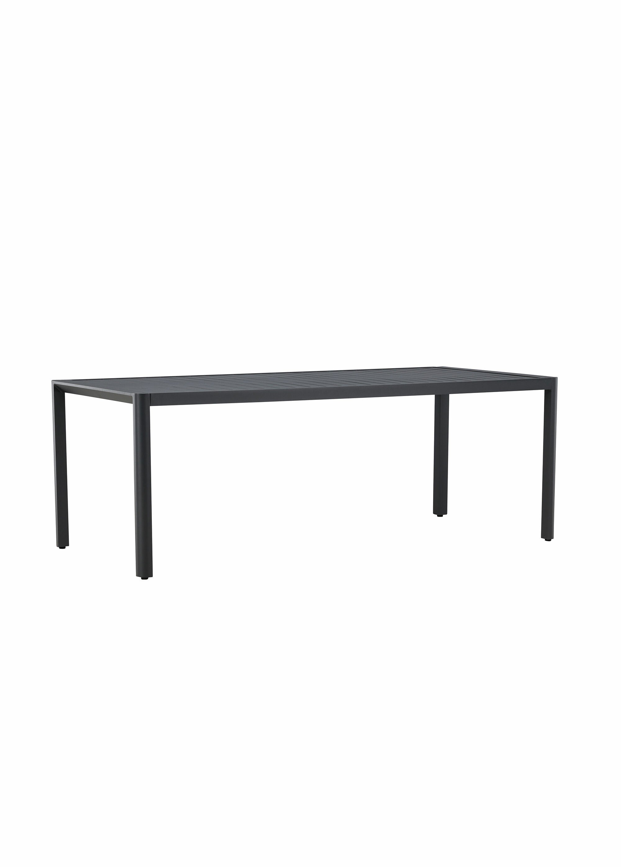 Table de jardin aluminium rainuré, 200cm