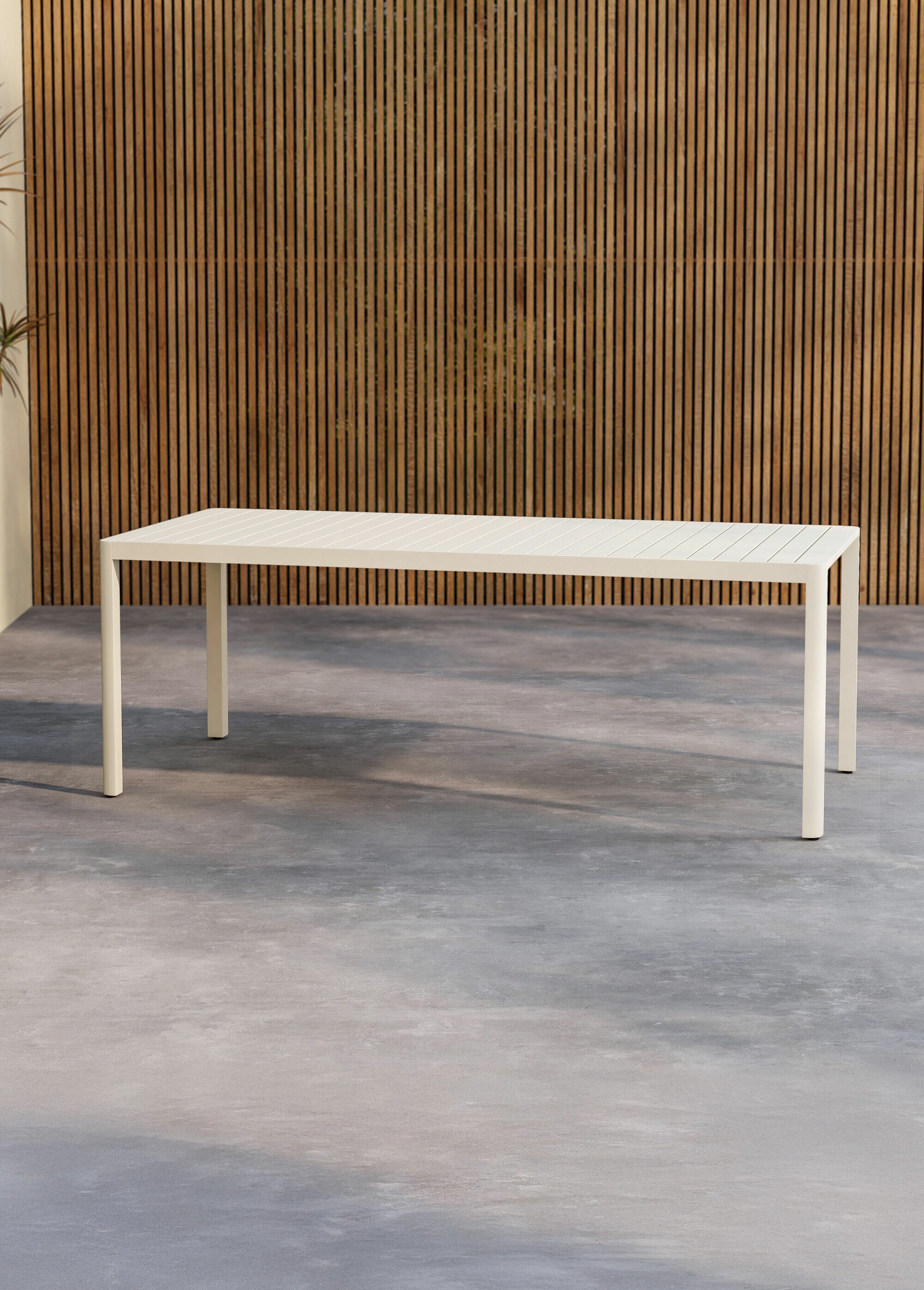 Table de jardin aluminium rainuré, 200cm BEIGE VEN-9794-100 SI1