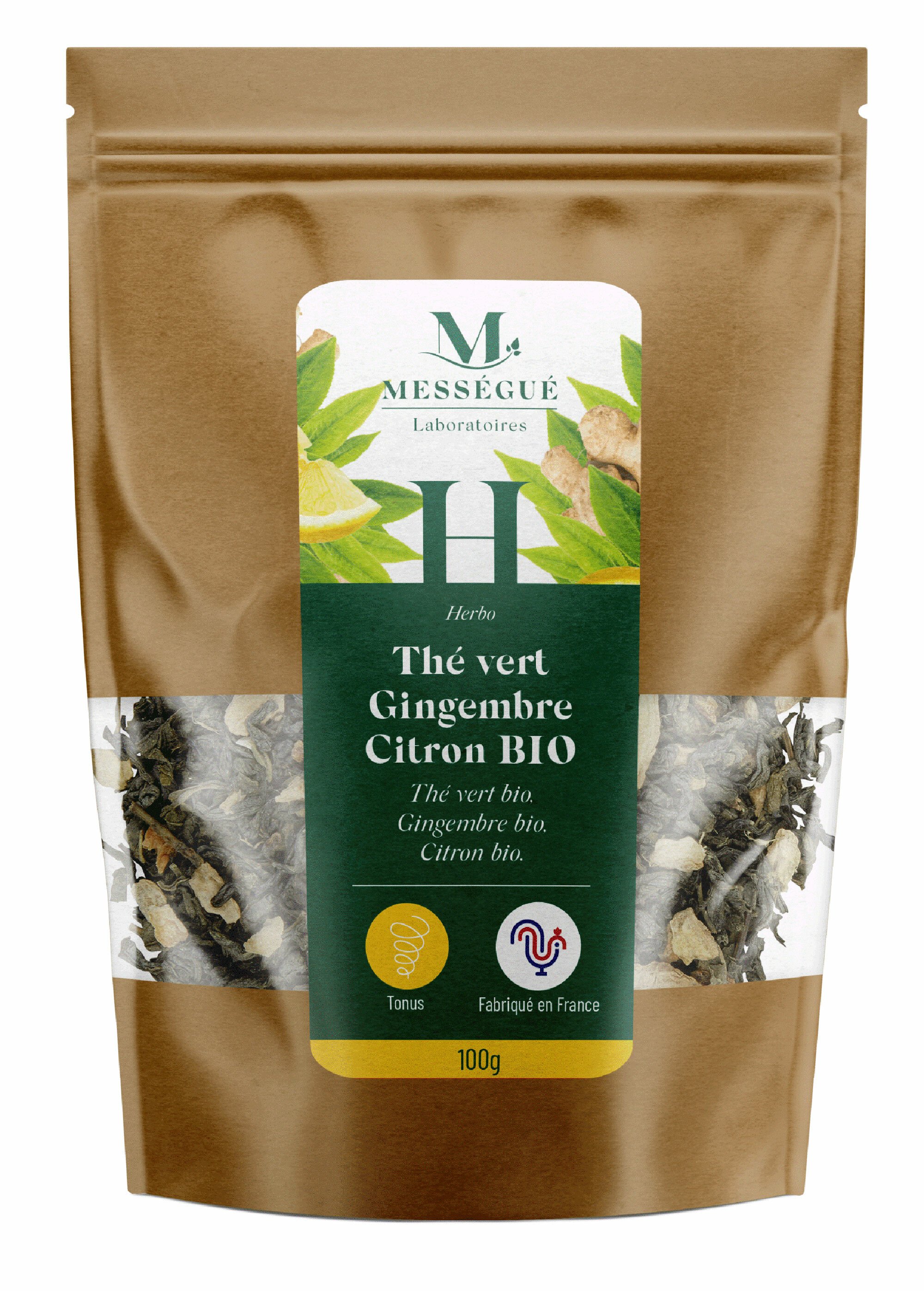 Thé vert BIO gingembre citron