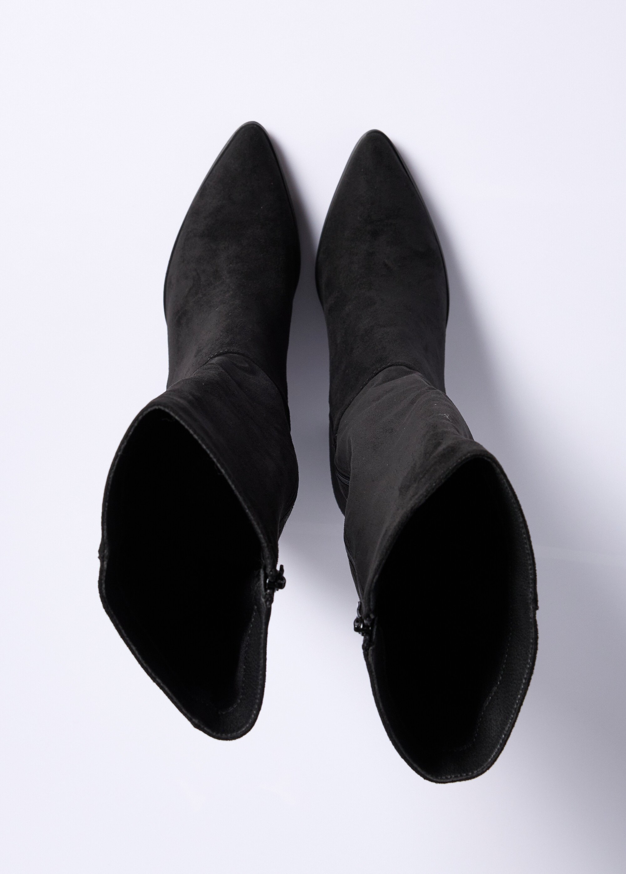 Bottes suédine pointues à talon Femme Noir COVY2365 OV1