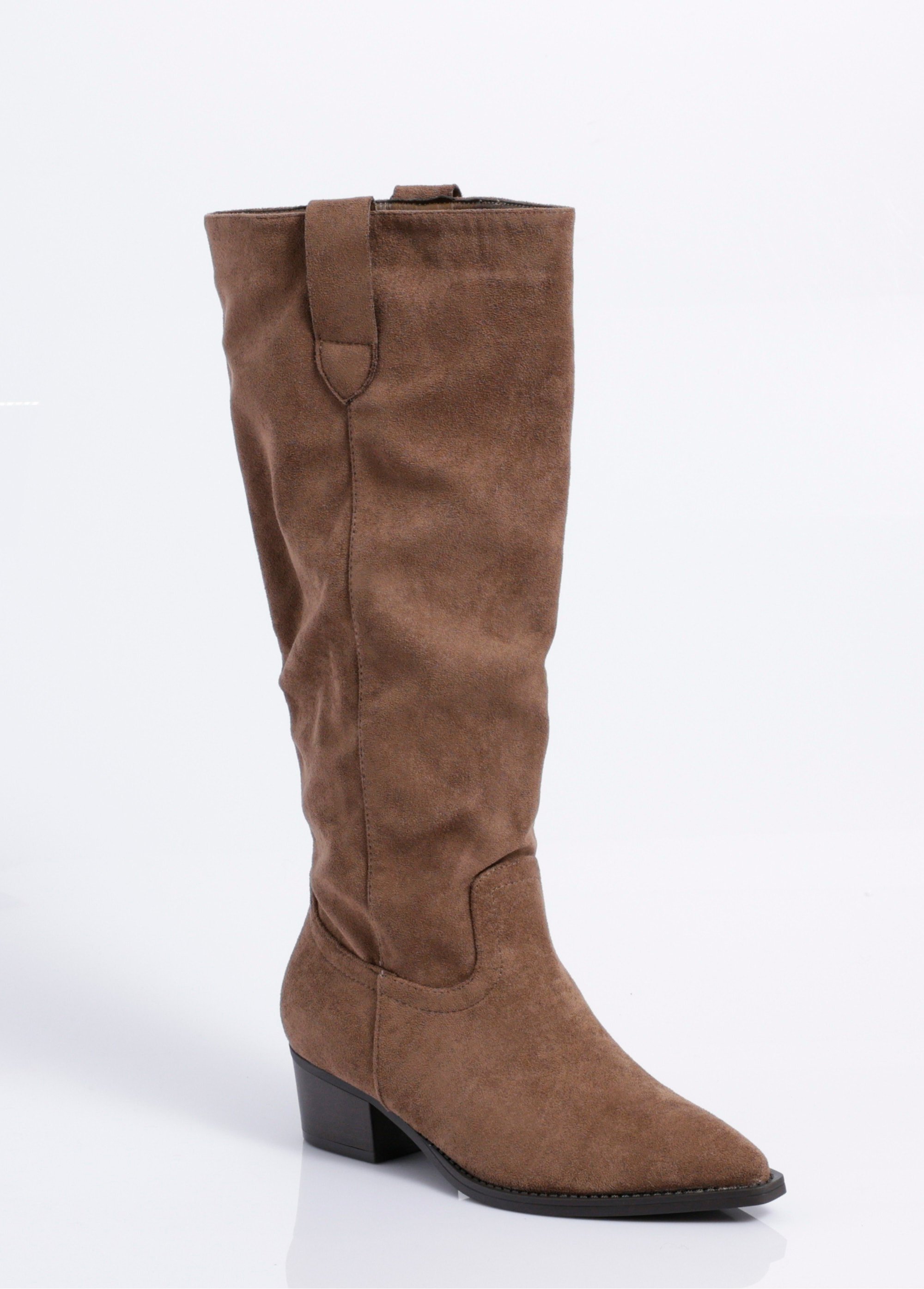 Bottes suédine pointues thème western