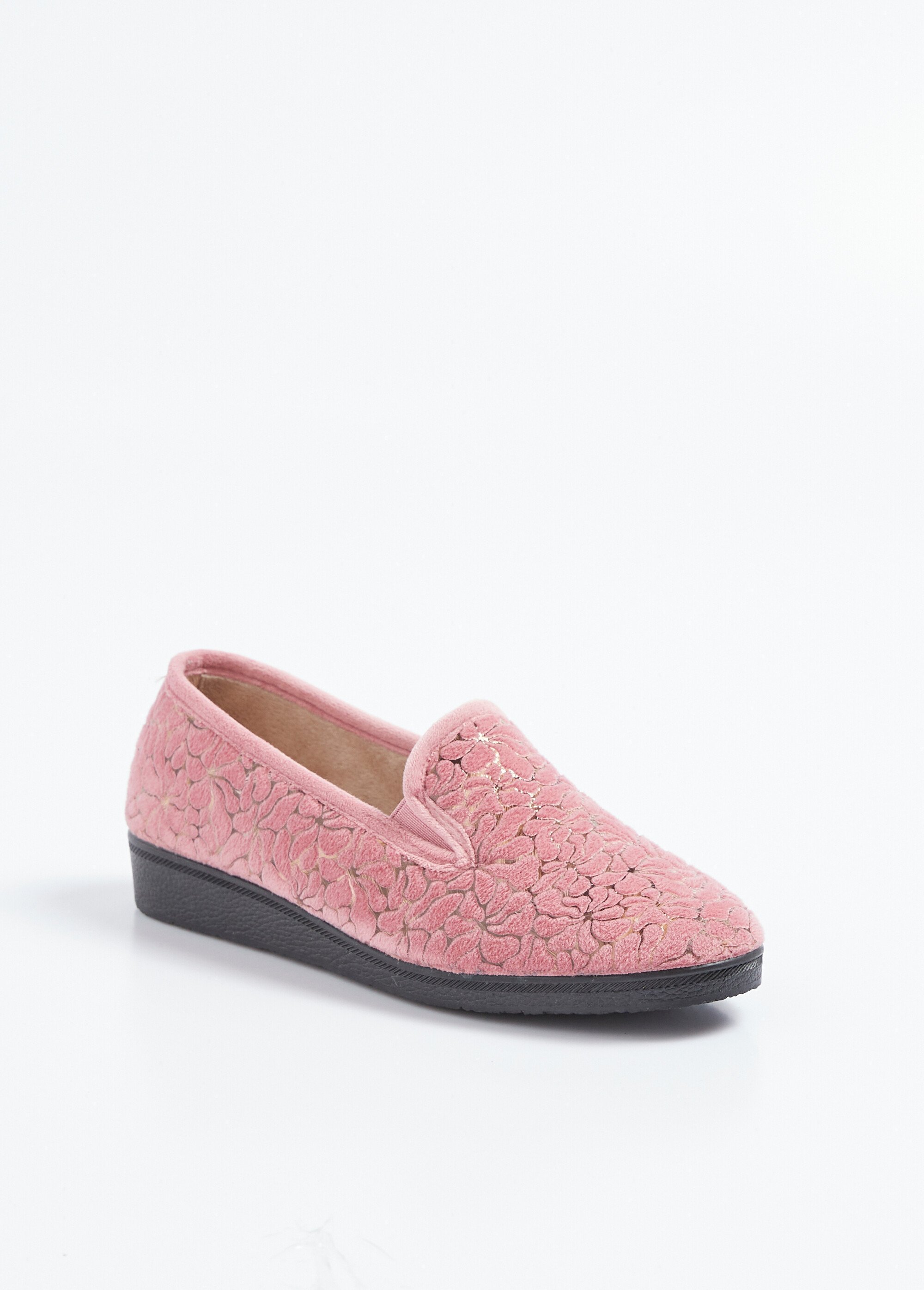 Chaussons élastiqués grande largeur intérieur duveteux