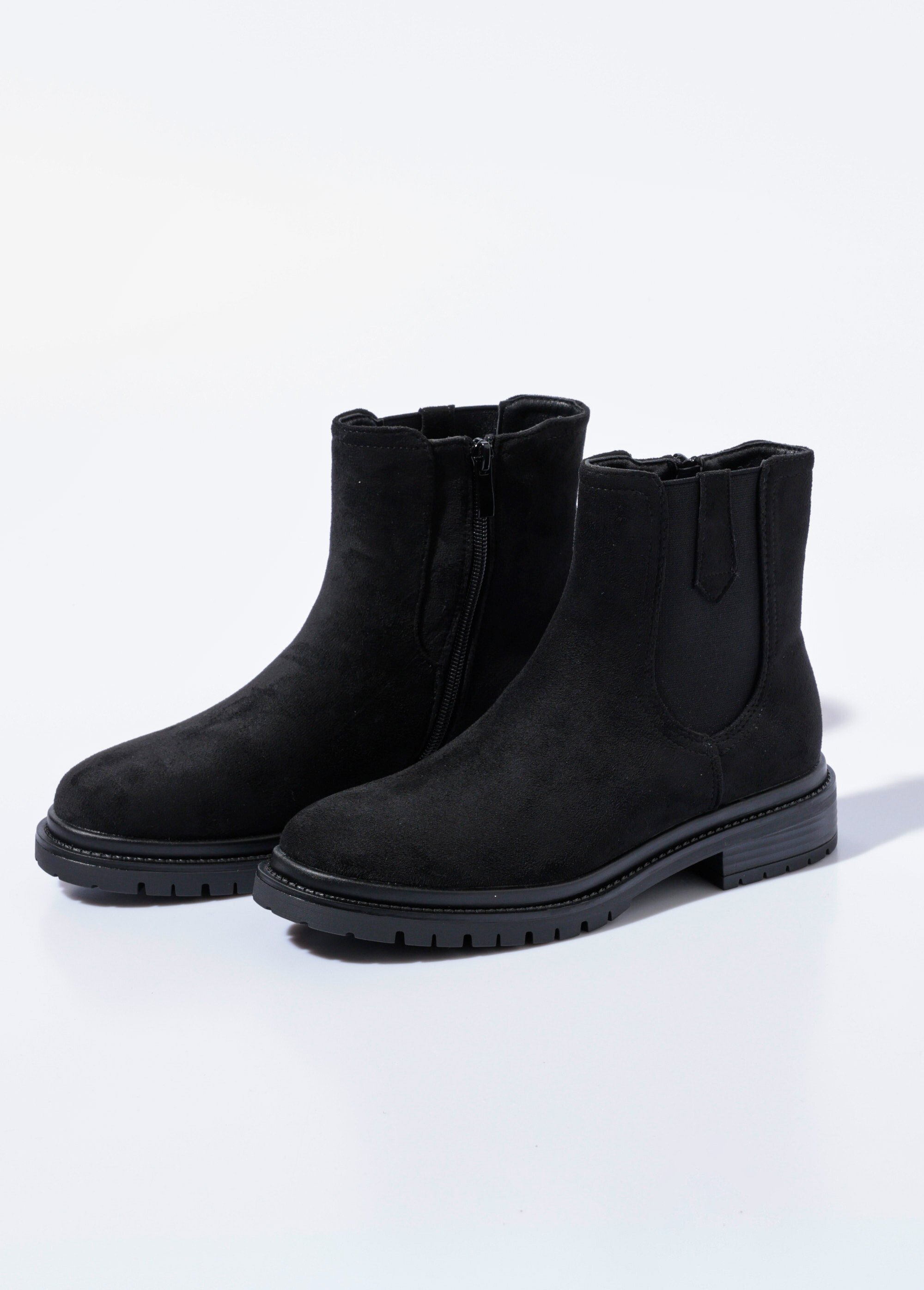 Boots Chelsea avec semelle crantée Femme Noir QUIZ6365 DE1