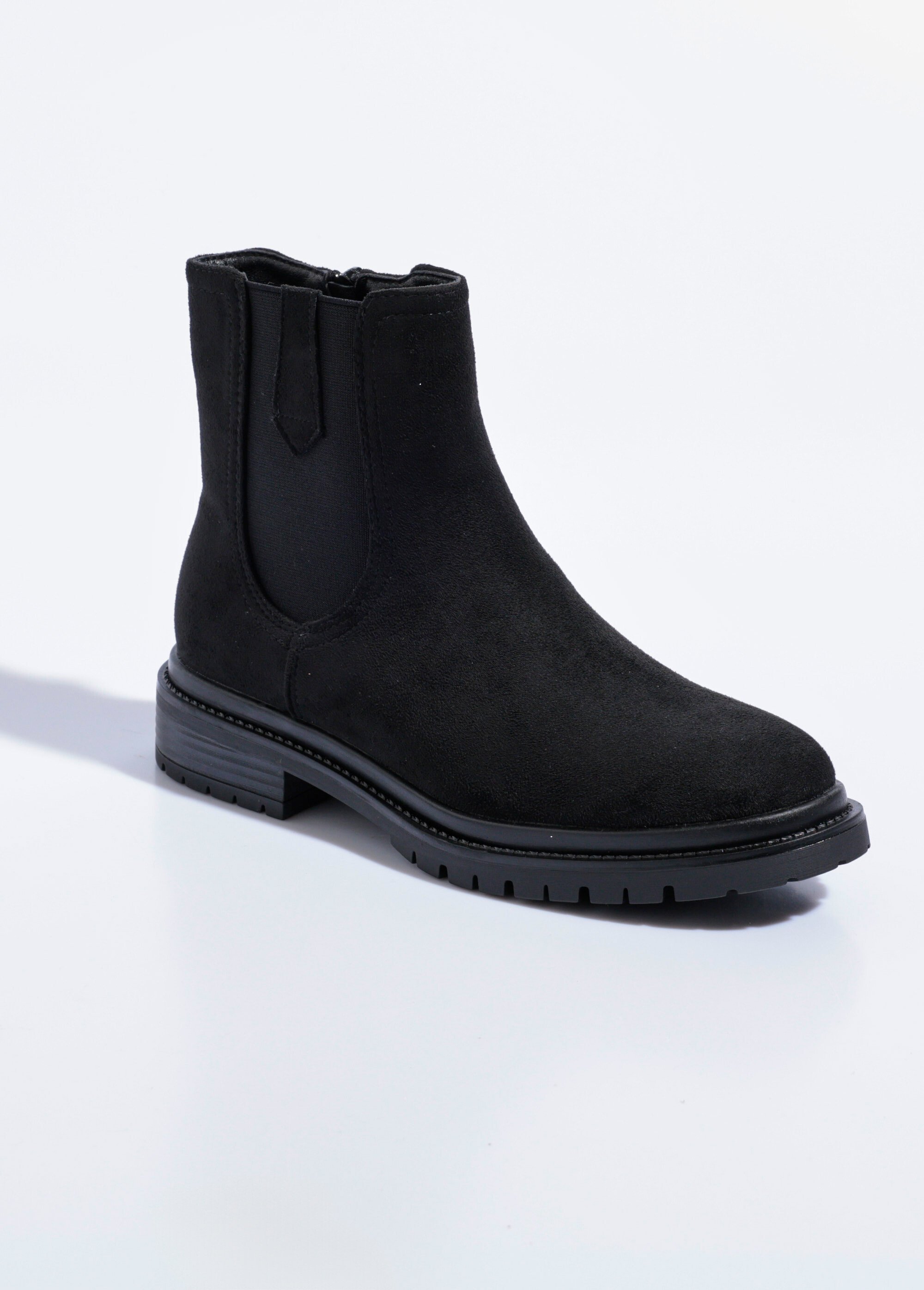 Boots Chelsea avec semelle crantée Femme Noir QUIZ6365 FA1