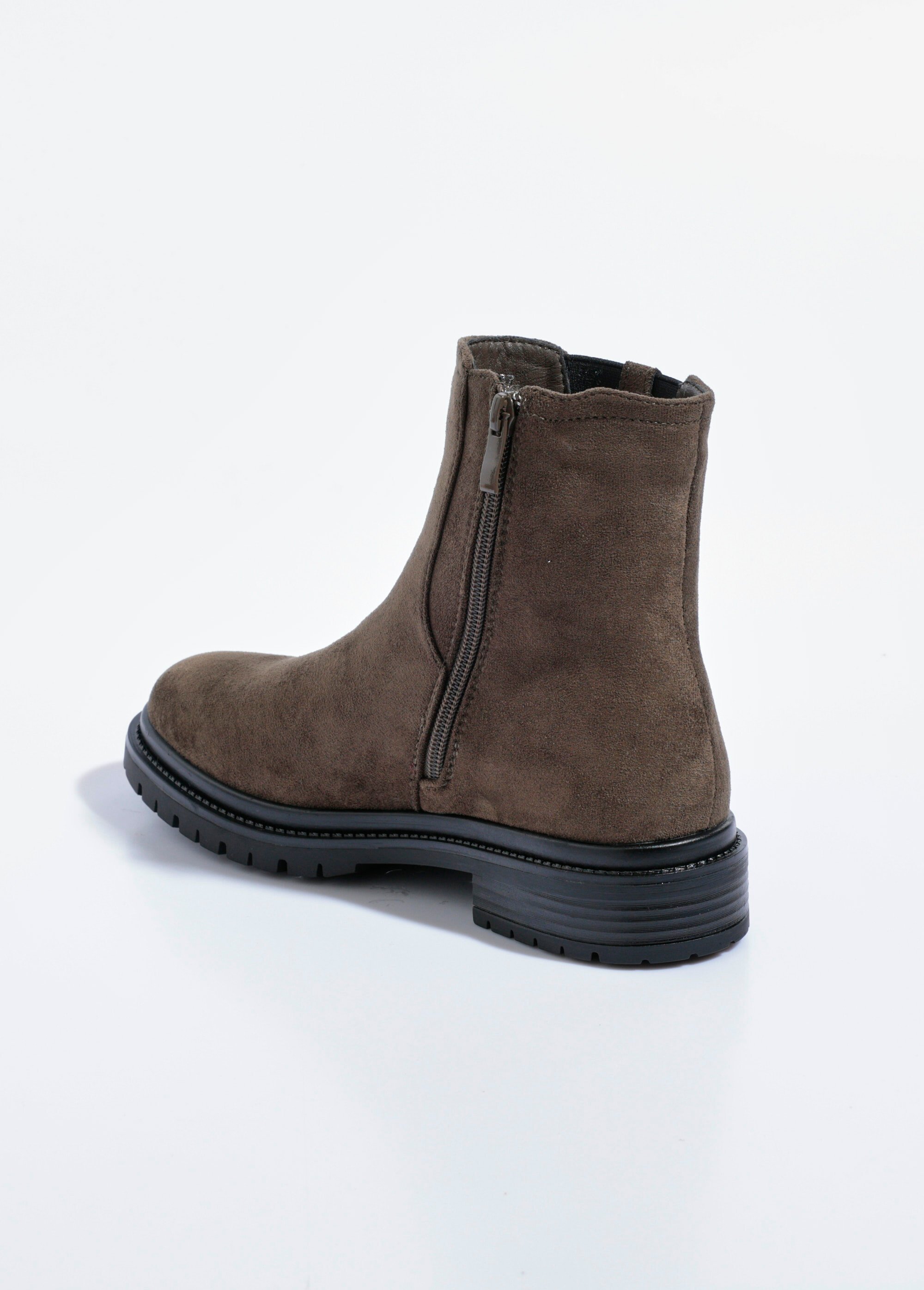Boots Chelsea avec semelle crantée Femme Vert QUIZ6365 DO1