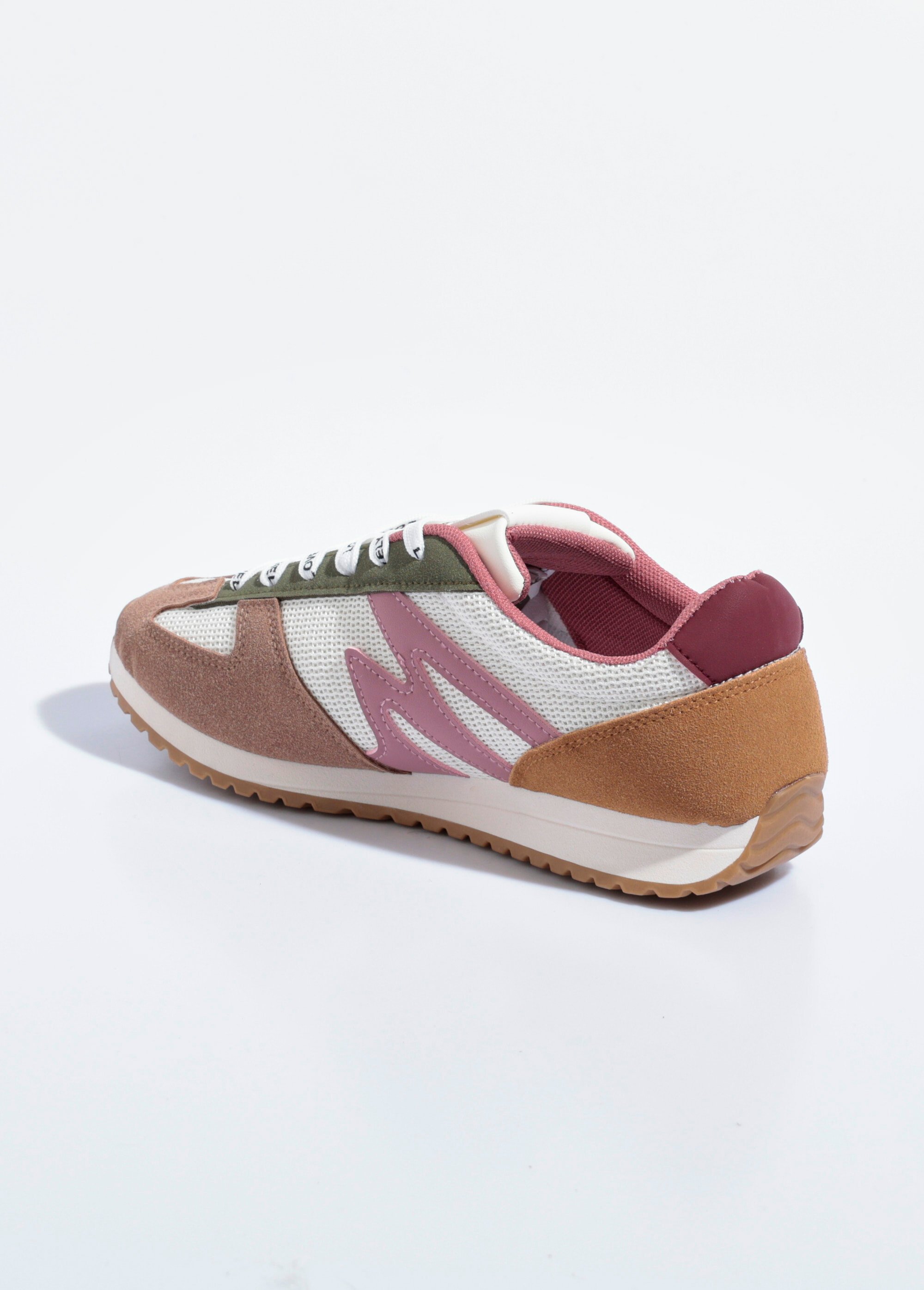 Baskets empiècements et lacets fantaisie Femme Rose QUIZ9027 DO1