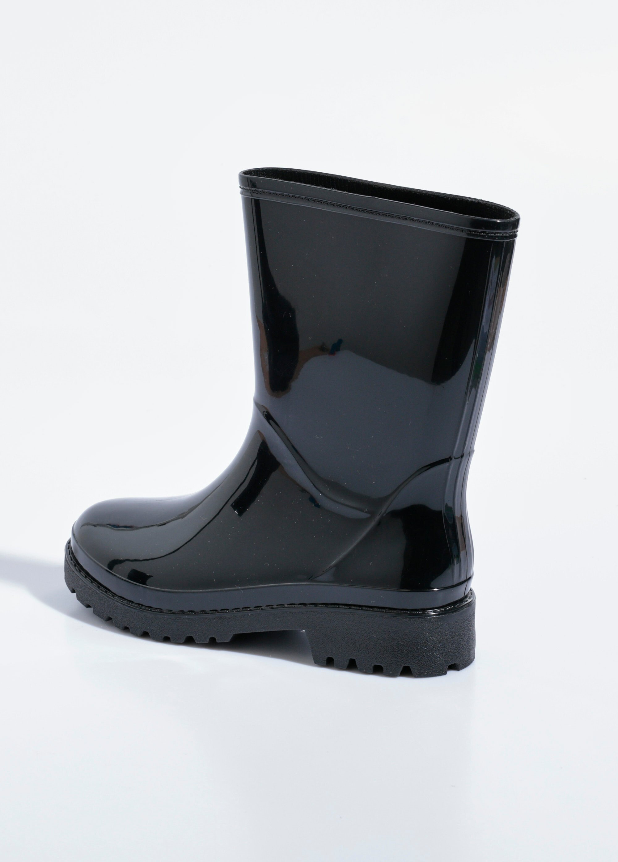 Bottines de pluie unies, semelle crantée