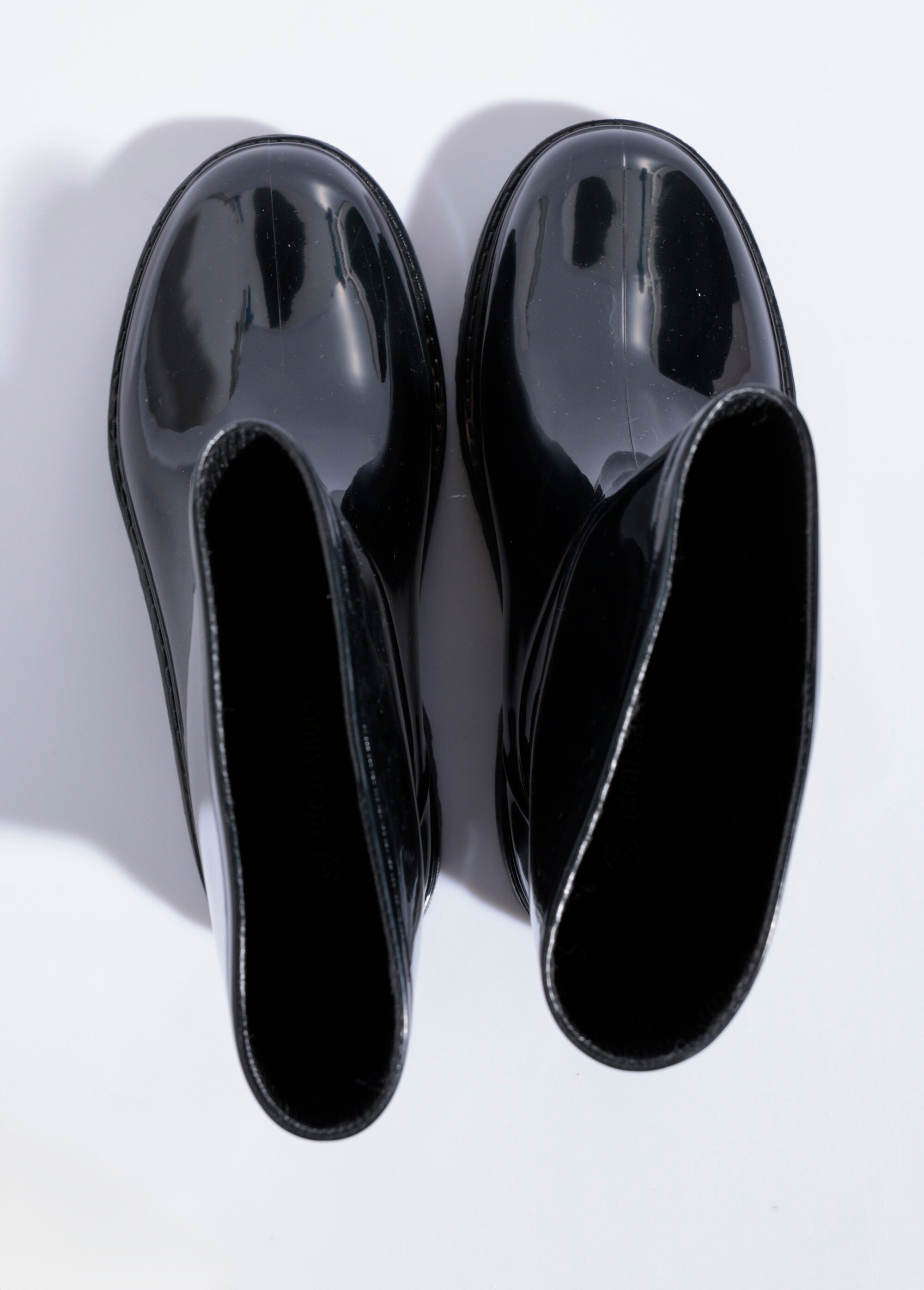 Bottines de pluie unies, semelle crantée Femme Noir QUIZ2783 OV1
