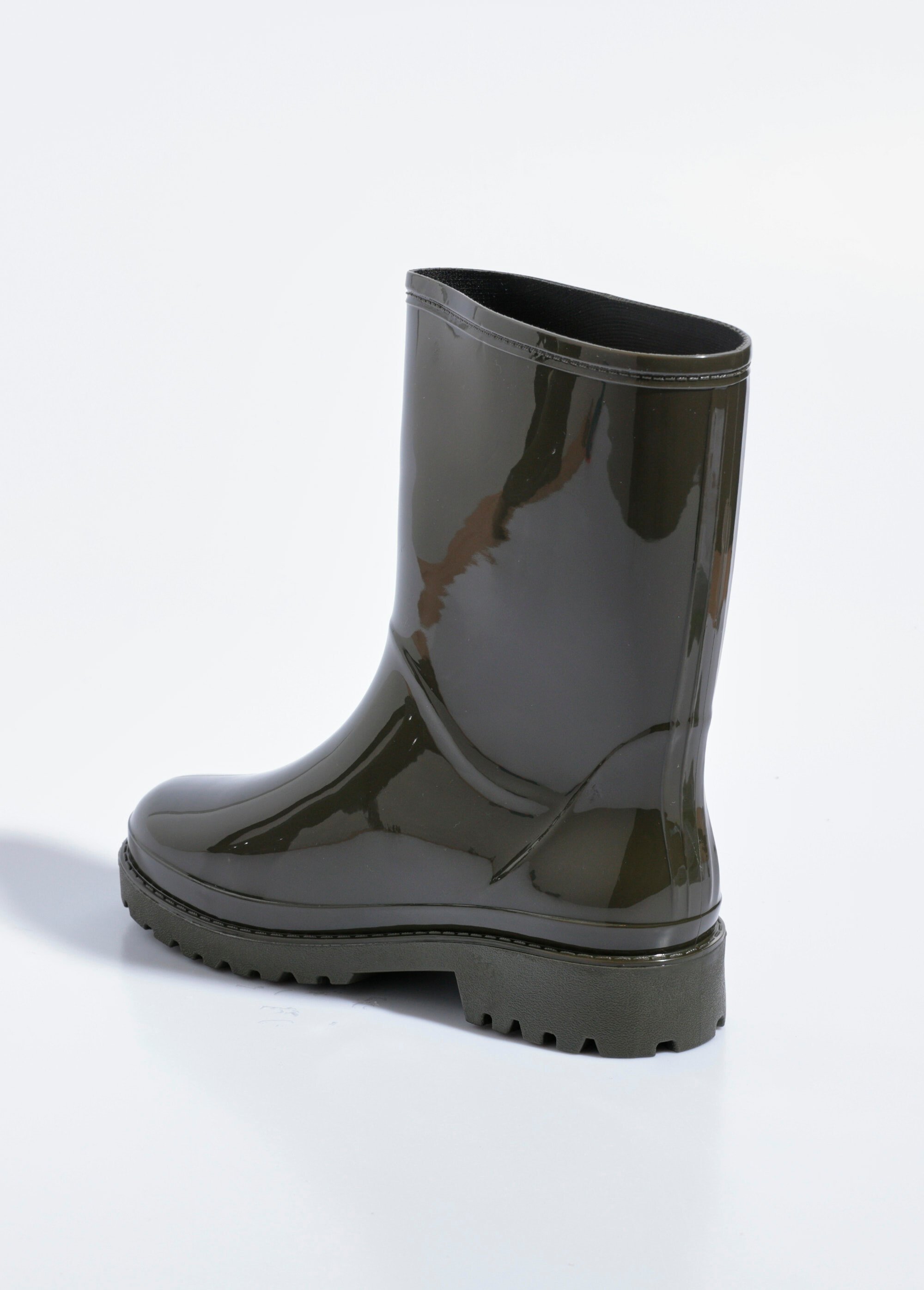 Bottines de pluie unies, semelle crantée Femme Vert QUIZ2783 DO1