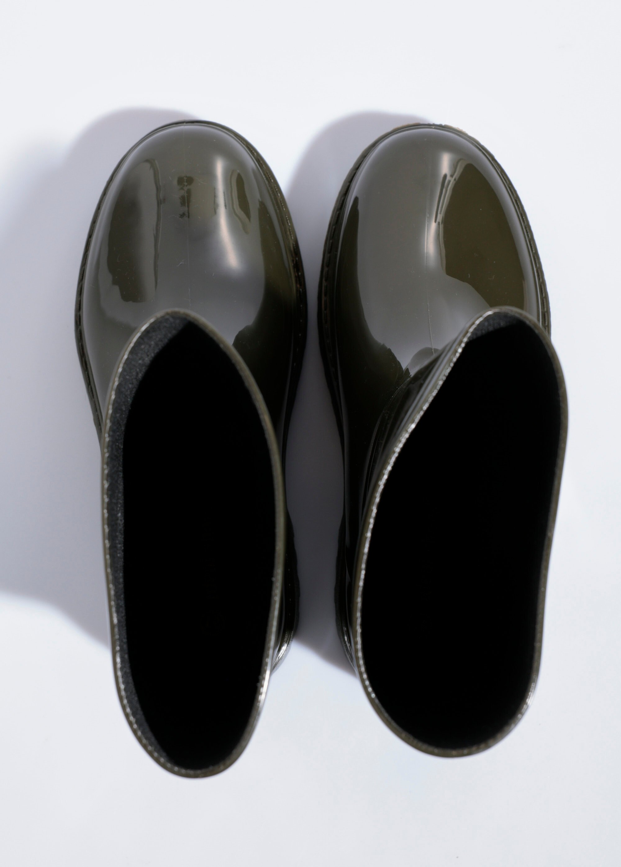 Bottines de pluie unies, semelle crantée Femme Vert QUIZ2783 OV1