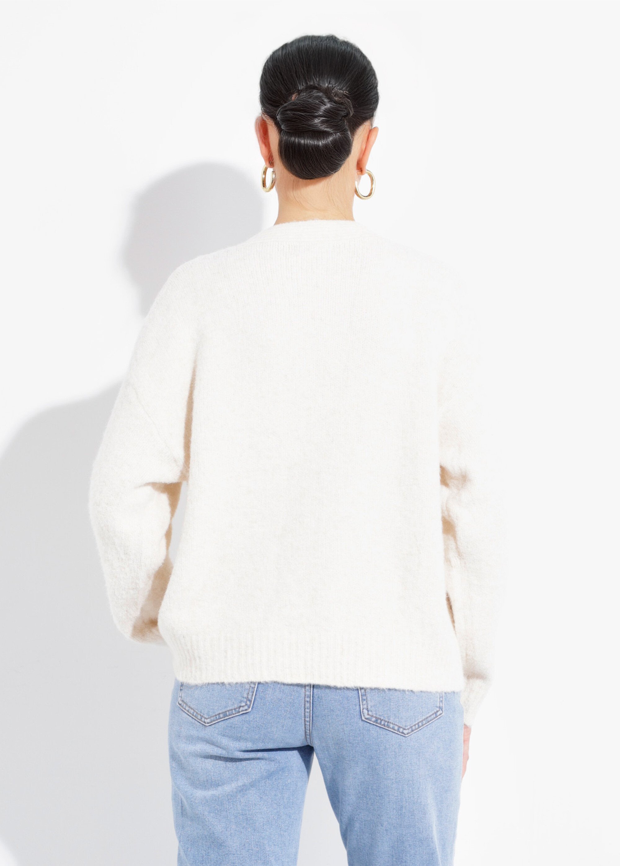 Gilet chaud avec boutons bijou en métal