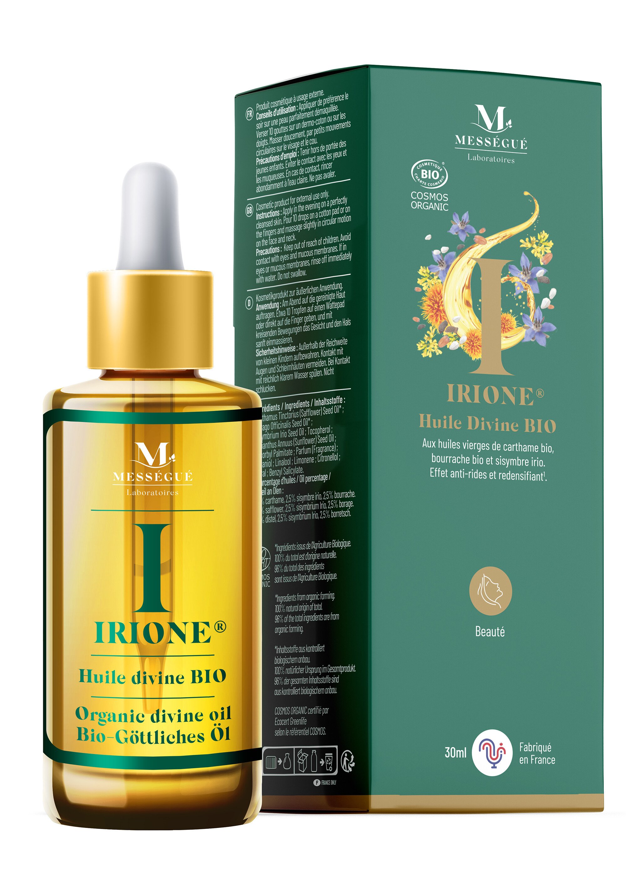 Huile divine BIO anti rides et redensifiant
