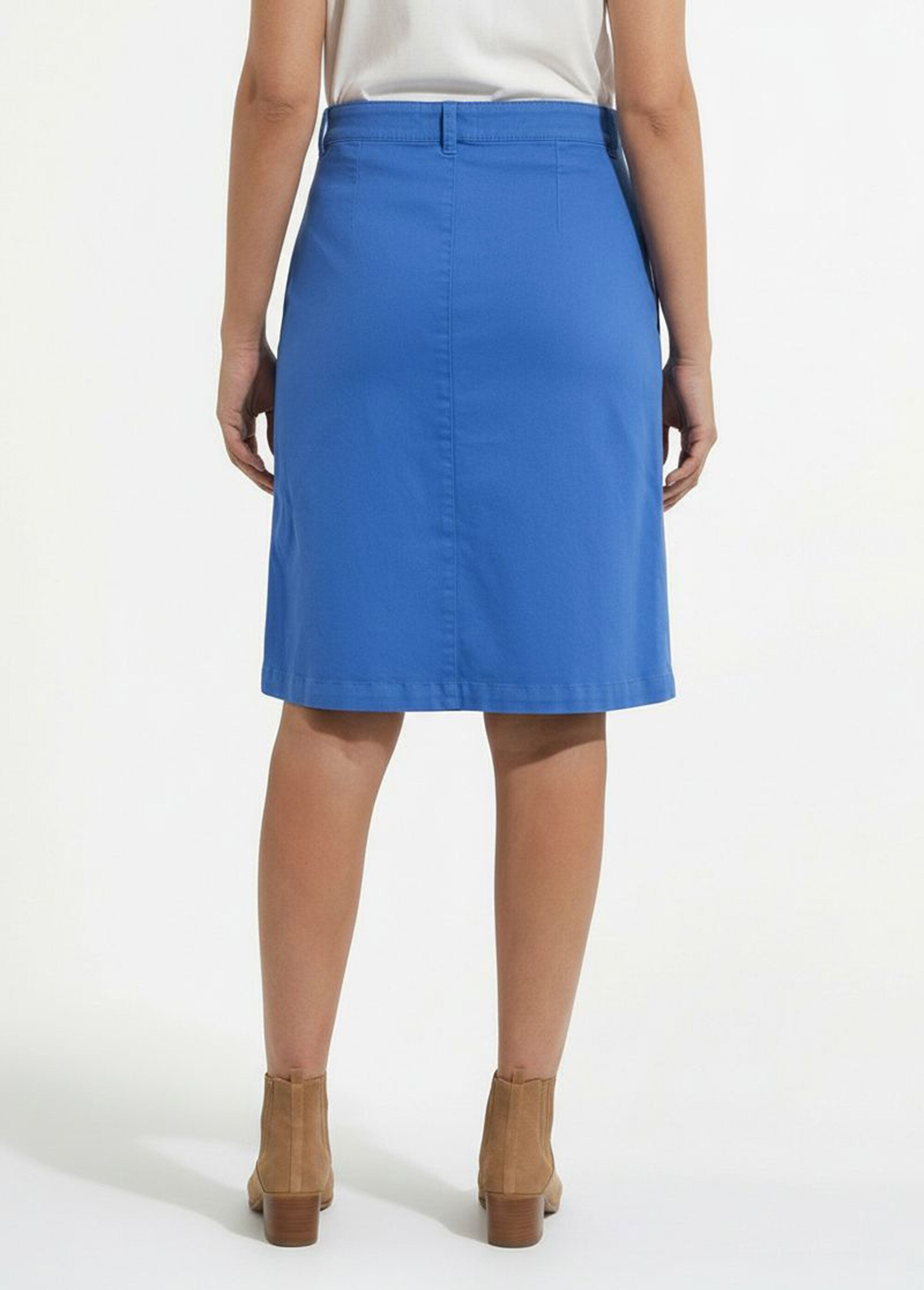 Jupe courte droite poches cargo coton stretch