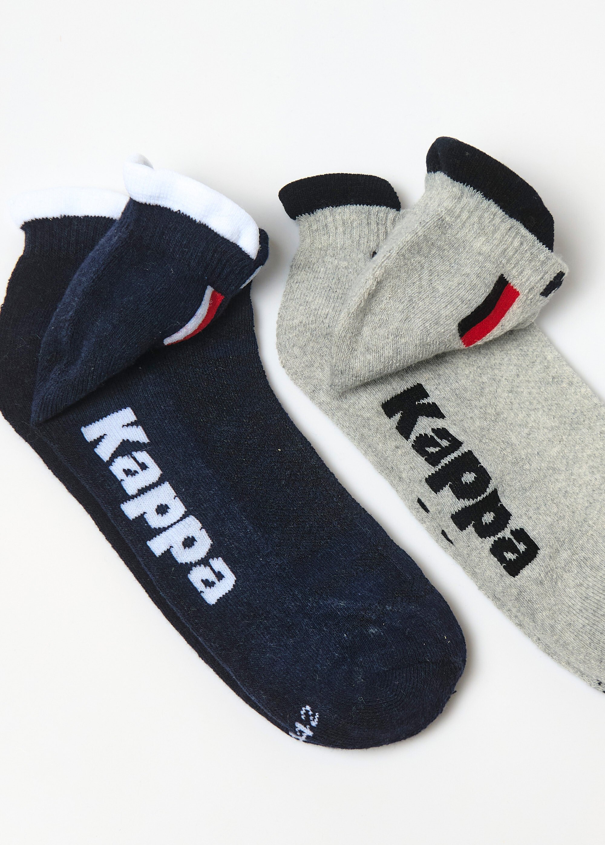 Lot de 2 Socquettes rayures, foncé Homme Gris BEN93892687ASS3 DE1