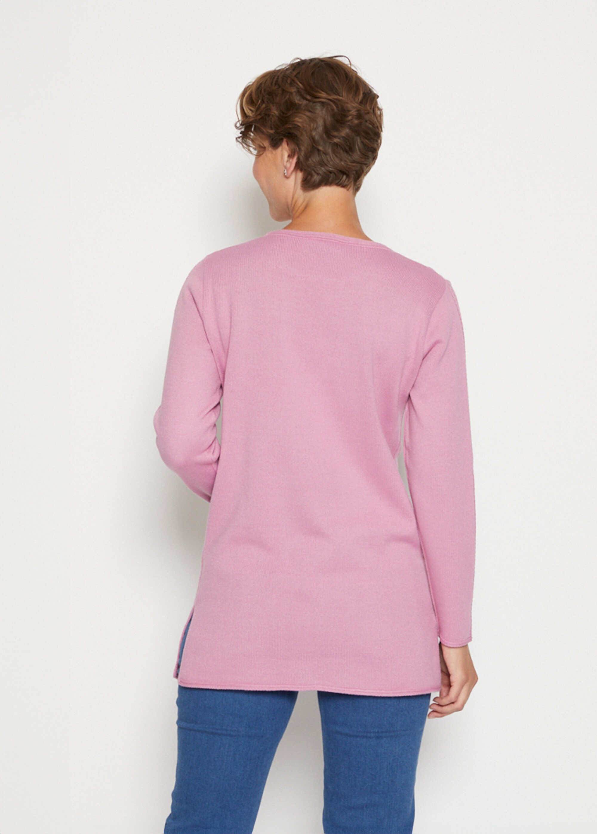 Le pull-tunique Femme Rose PAILLEUR DO1