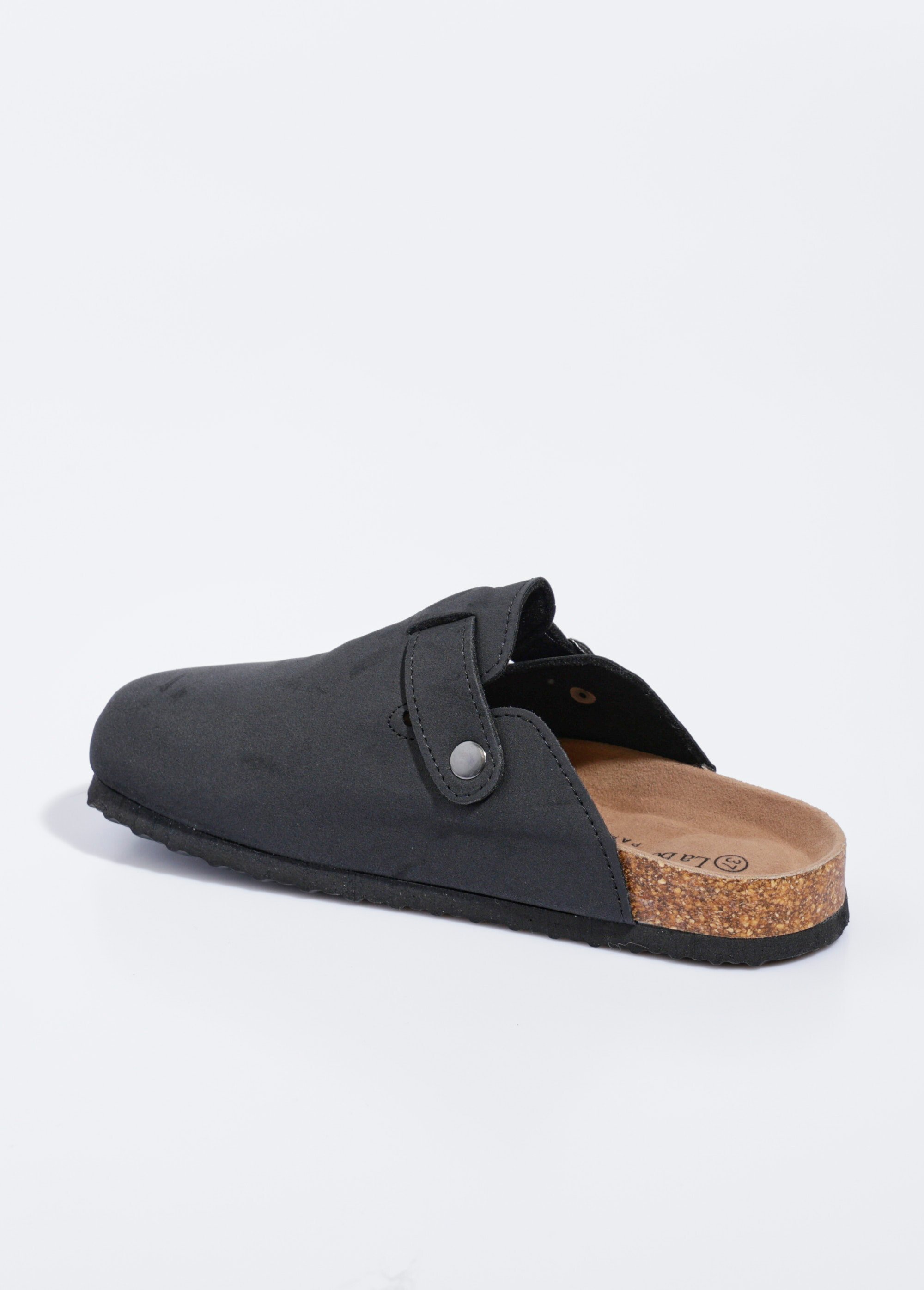 Mules à boucle et semelle anatomique Femme Noir LBSDFY8563 DO1