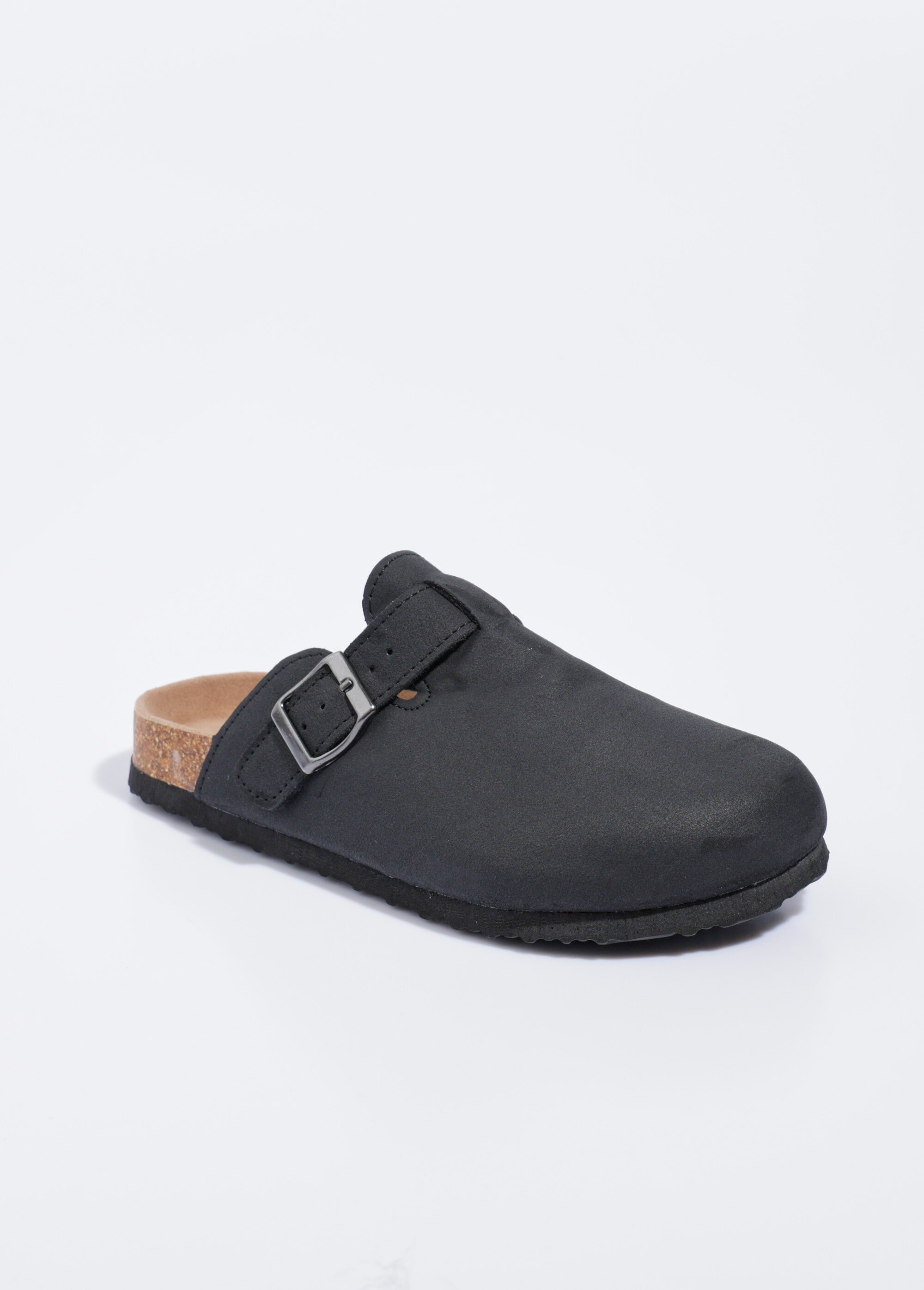 Mules à boucle et semelle anatomique Femme Noir LBSDFY8563 FA1