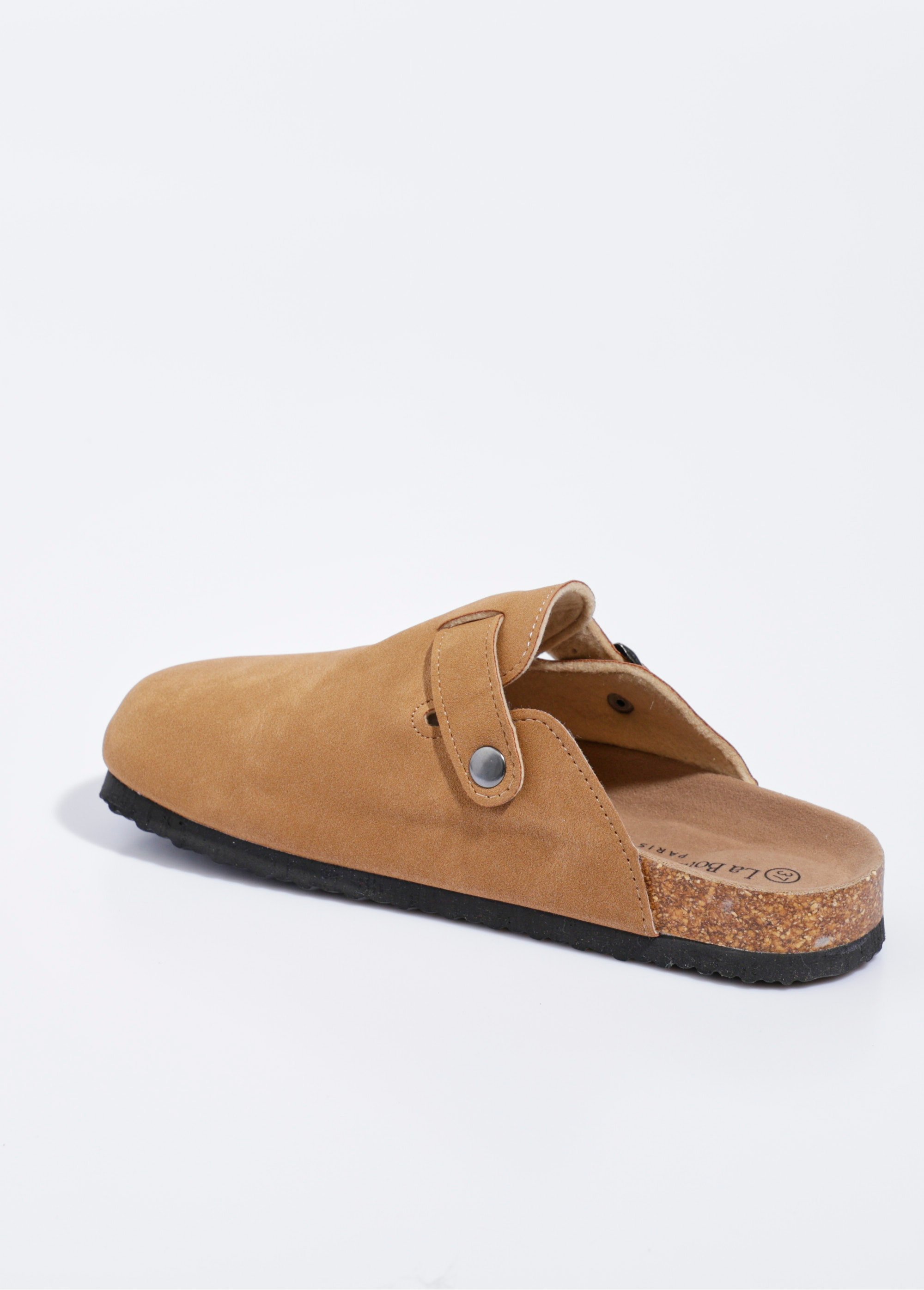 Mules à boucle et semelle anatomique Femme Beige LBSDFY8563 DO1