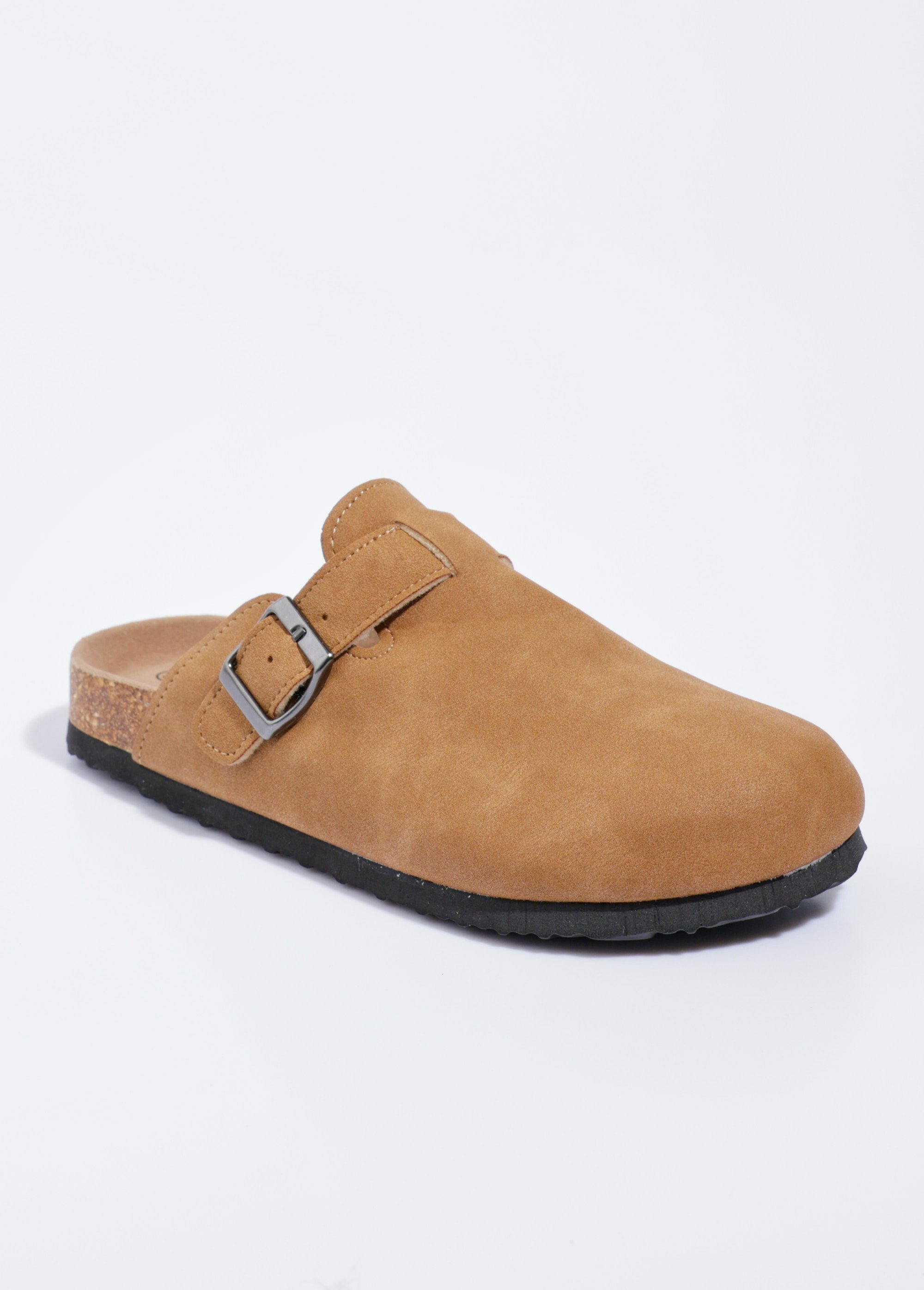 Mules à boucle et semelle anatomique Femme Beige LBSDFY8563 FA1