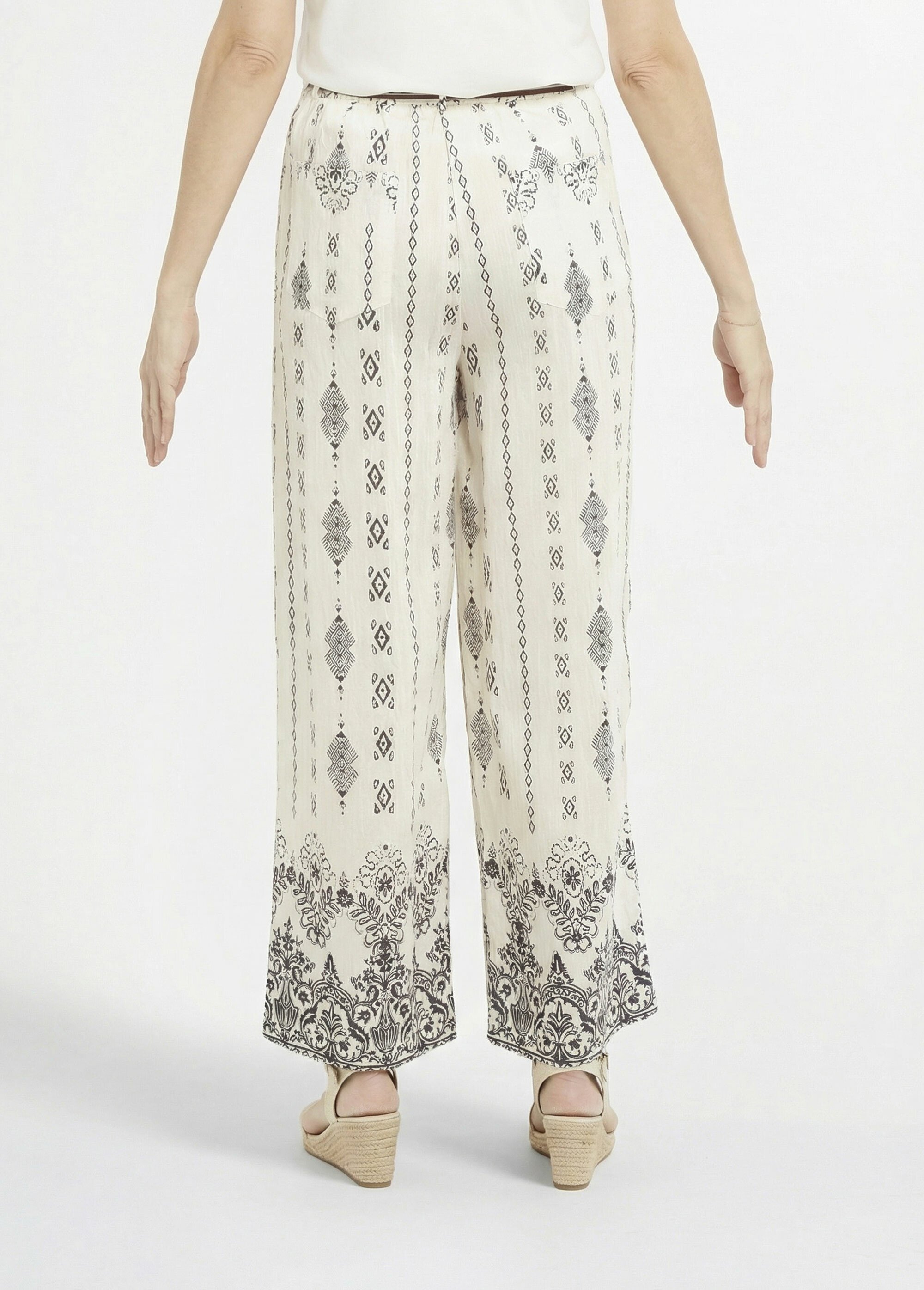 Pantalon large ethnique + foulard taille