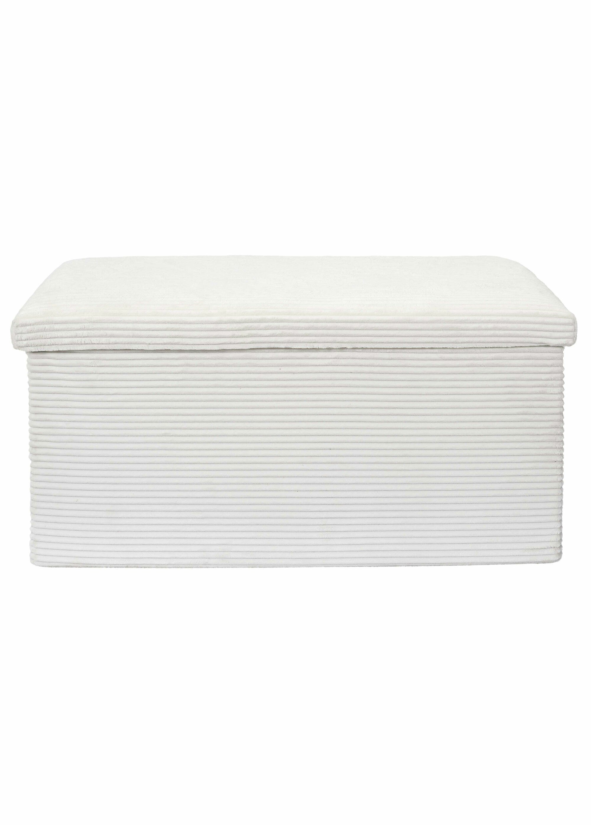 Pouf bouclette avec coffre de rangement 2B