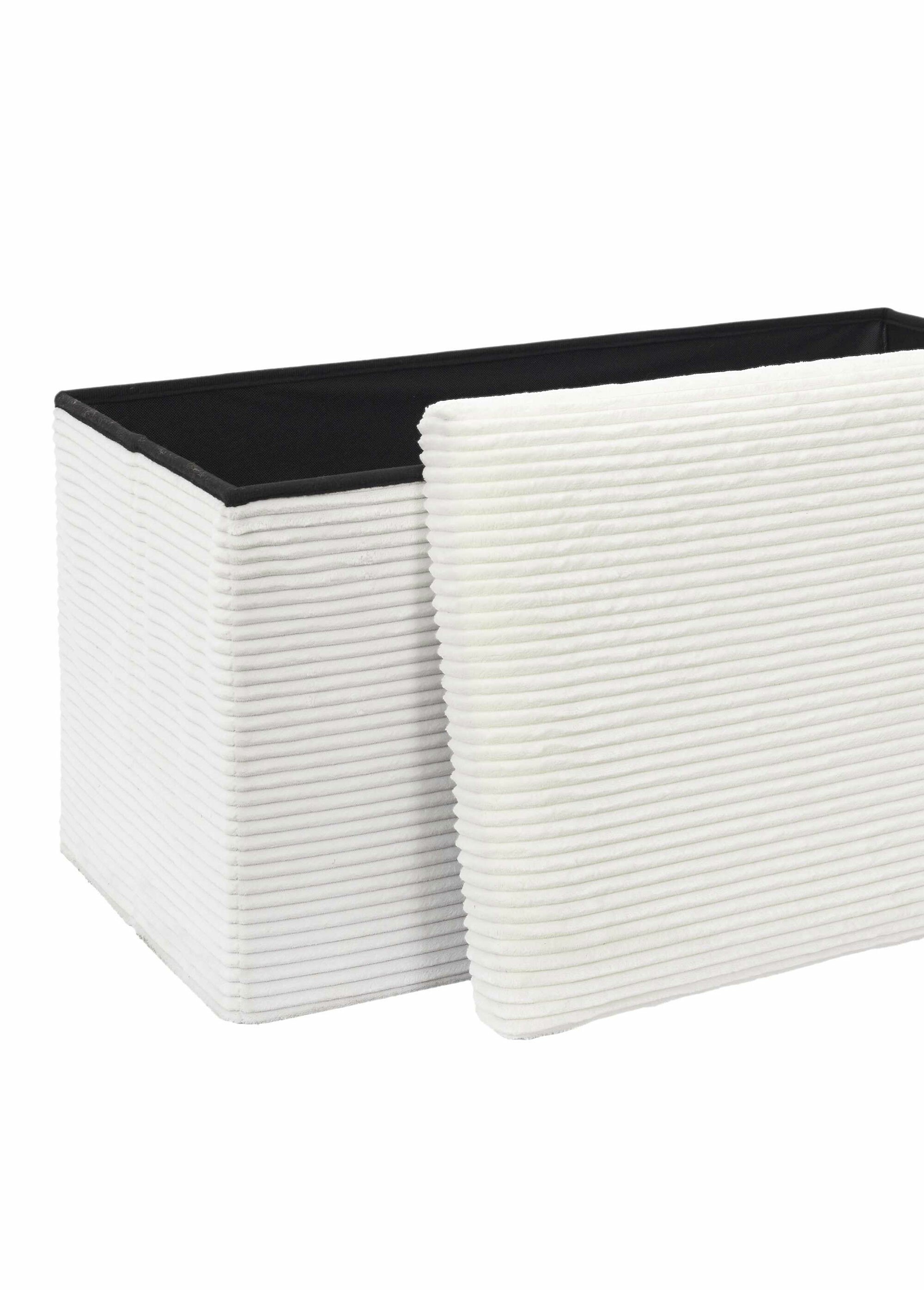 Pouf bouclette avec coffre de rangement 2B BEIGE CMP-HD0059 DE2