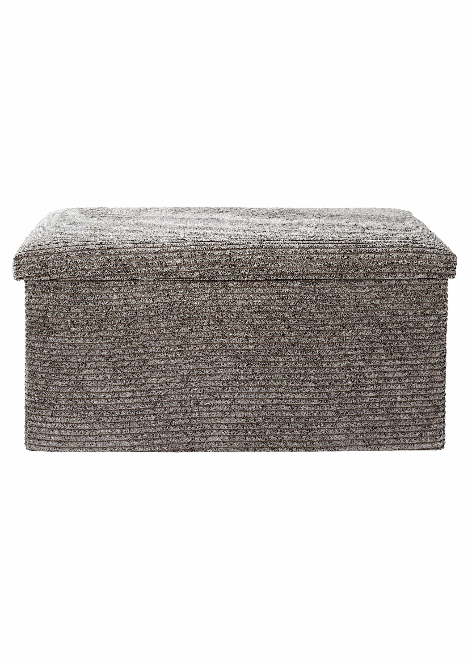 Pouf bouclette avec coffre de rangement 2B