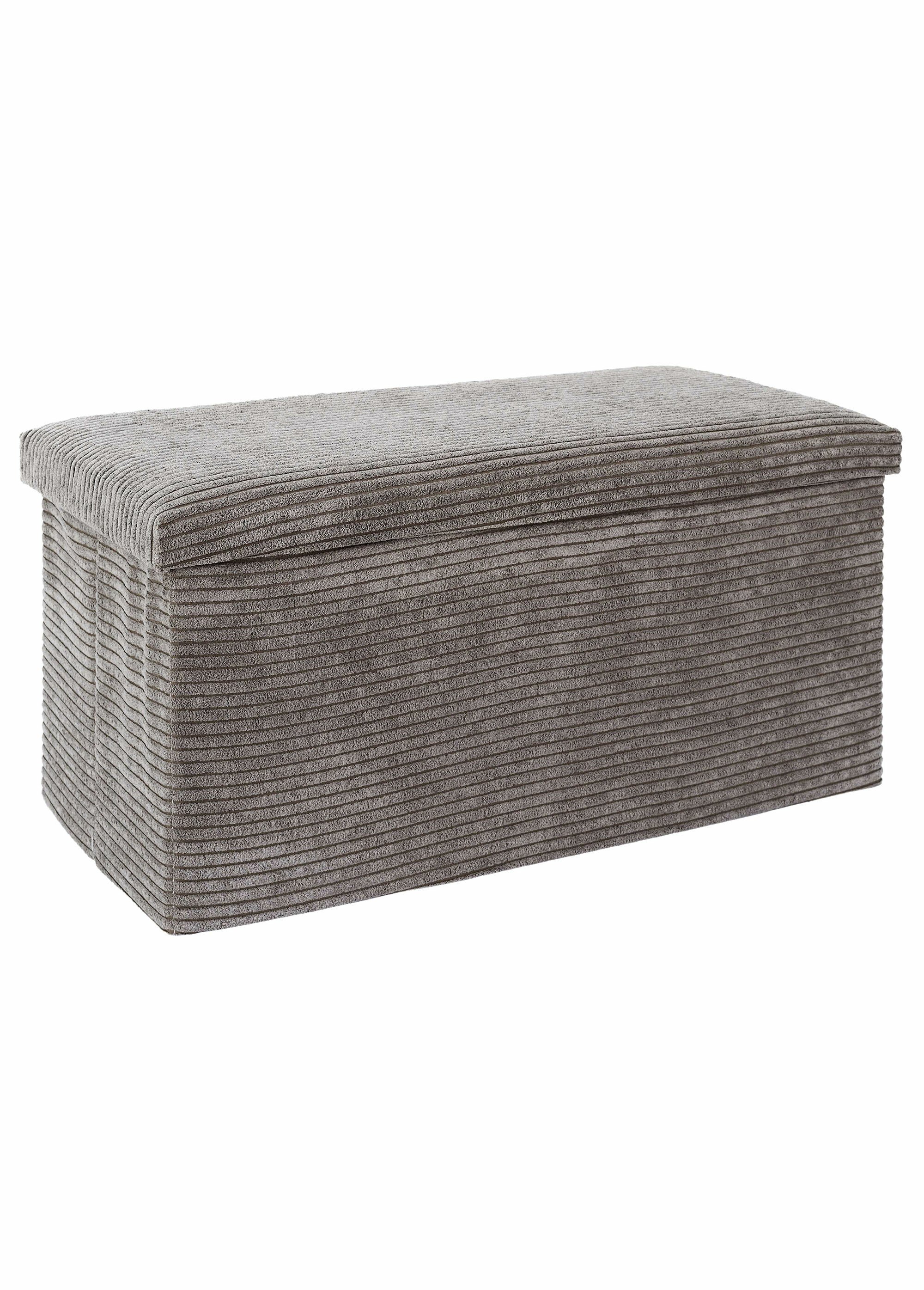 Pouf bouclette avec coffre de rangement 2B