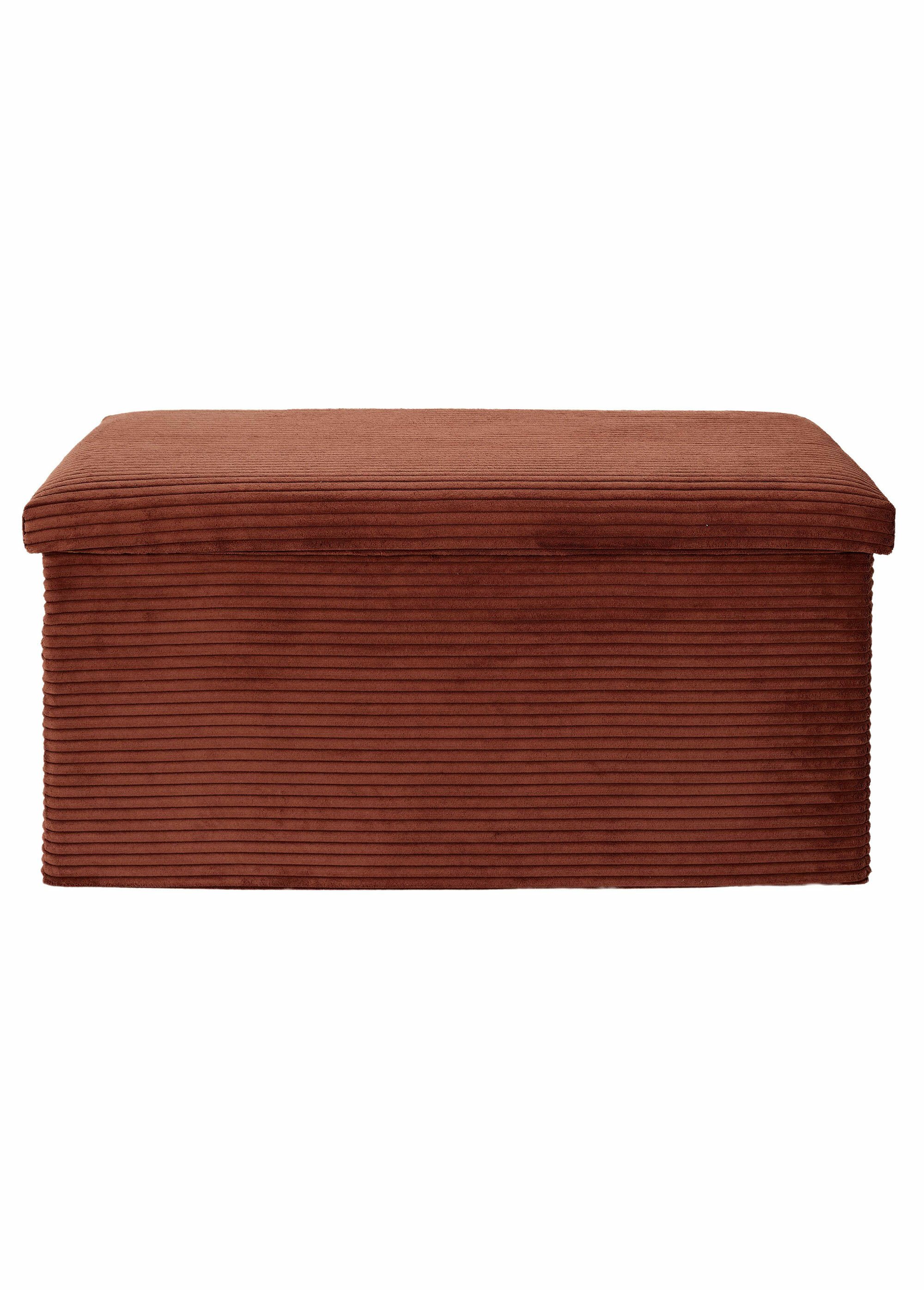 Pouf bouclette avec coffre de rangement 2B