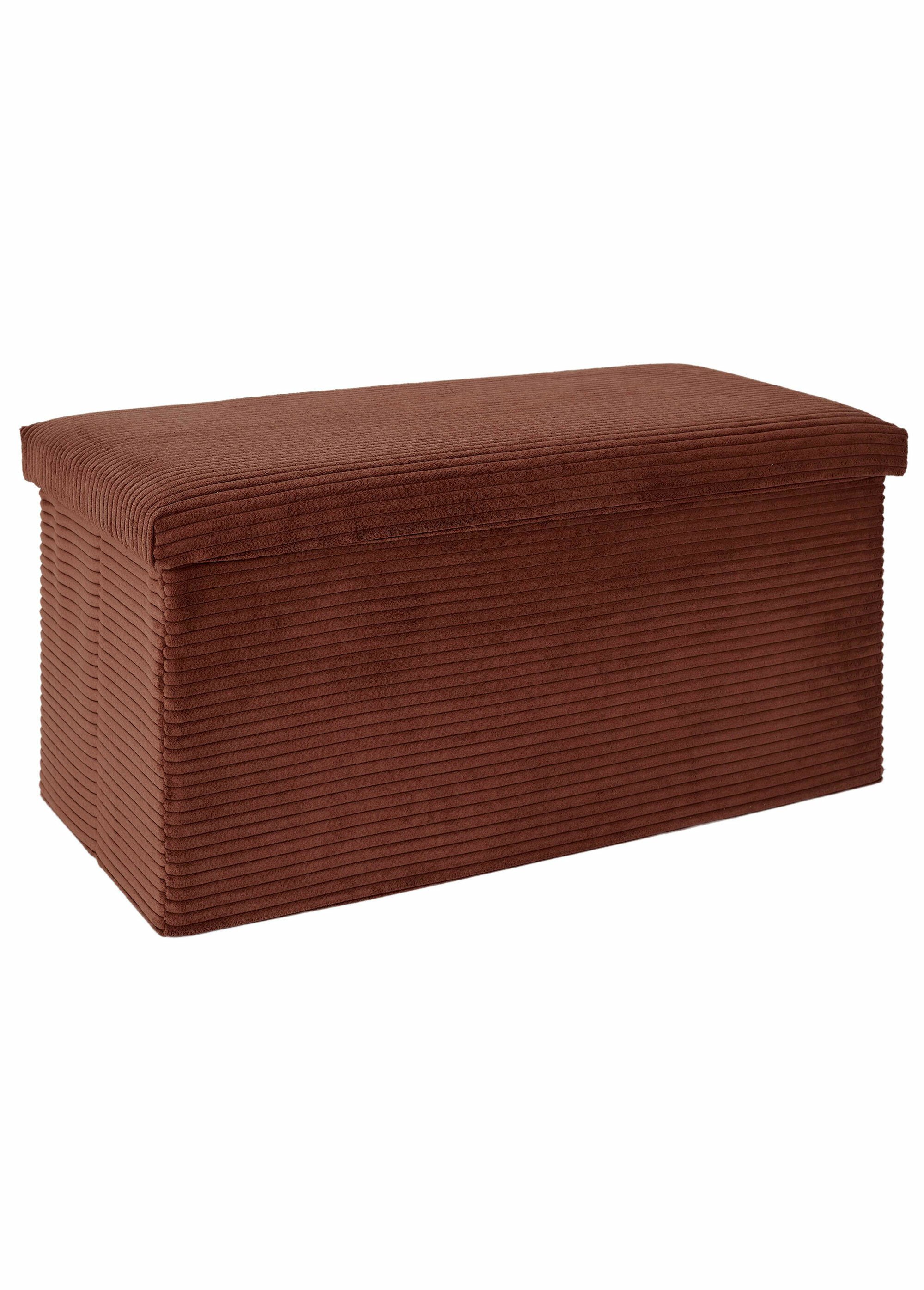 Pouf bouclette avec coffre de rangement 2B