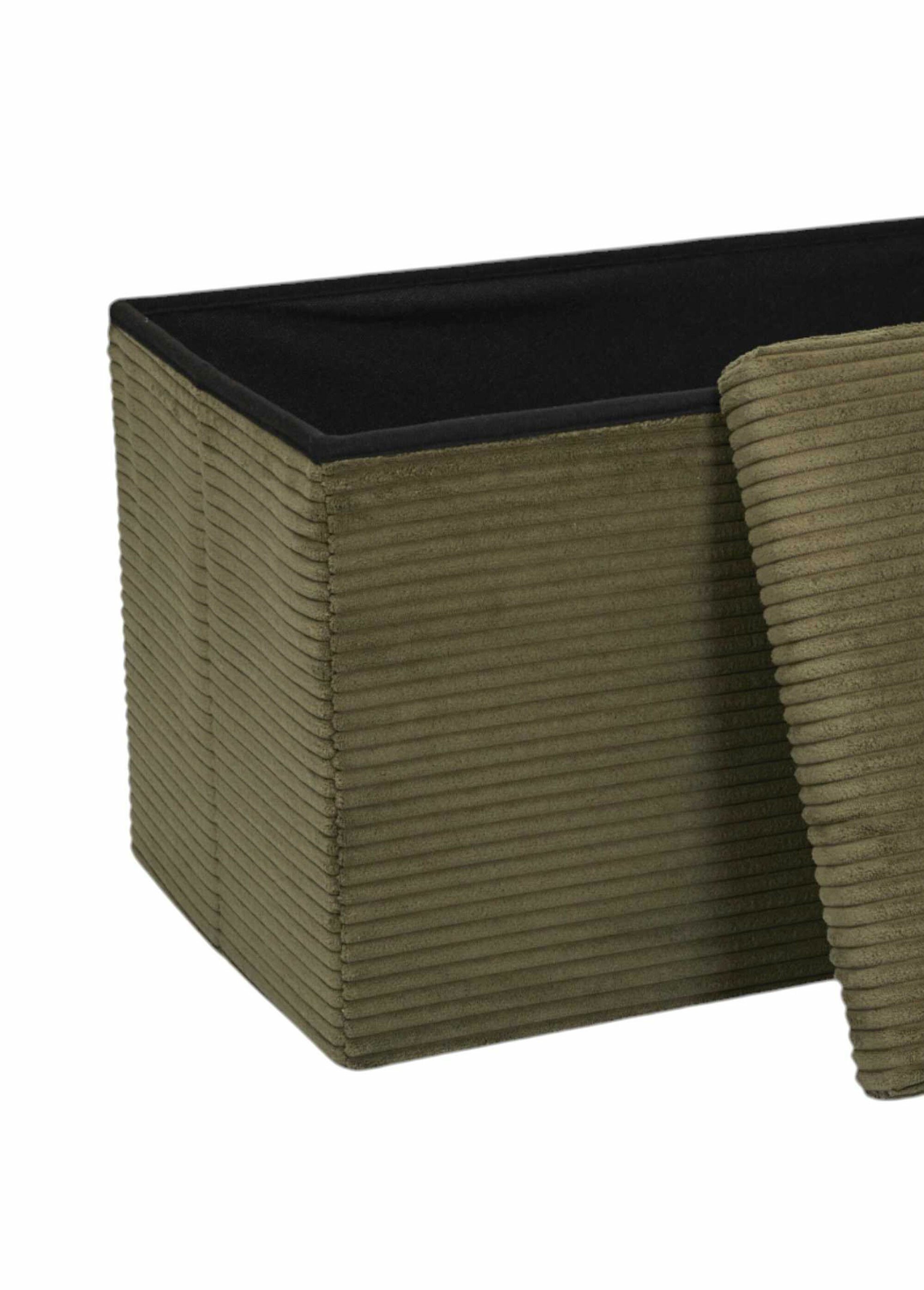 Pouf bouclette avec coffre de rangement 2B VERT CMP-HD0059 DE2