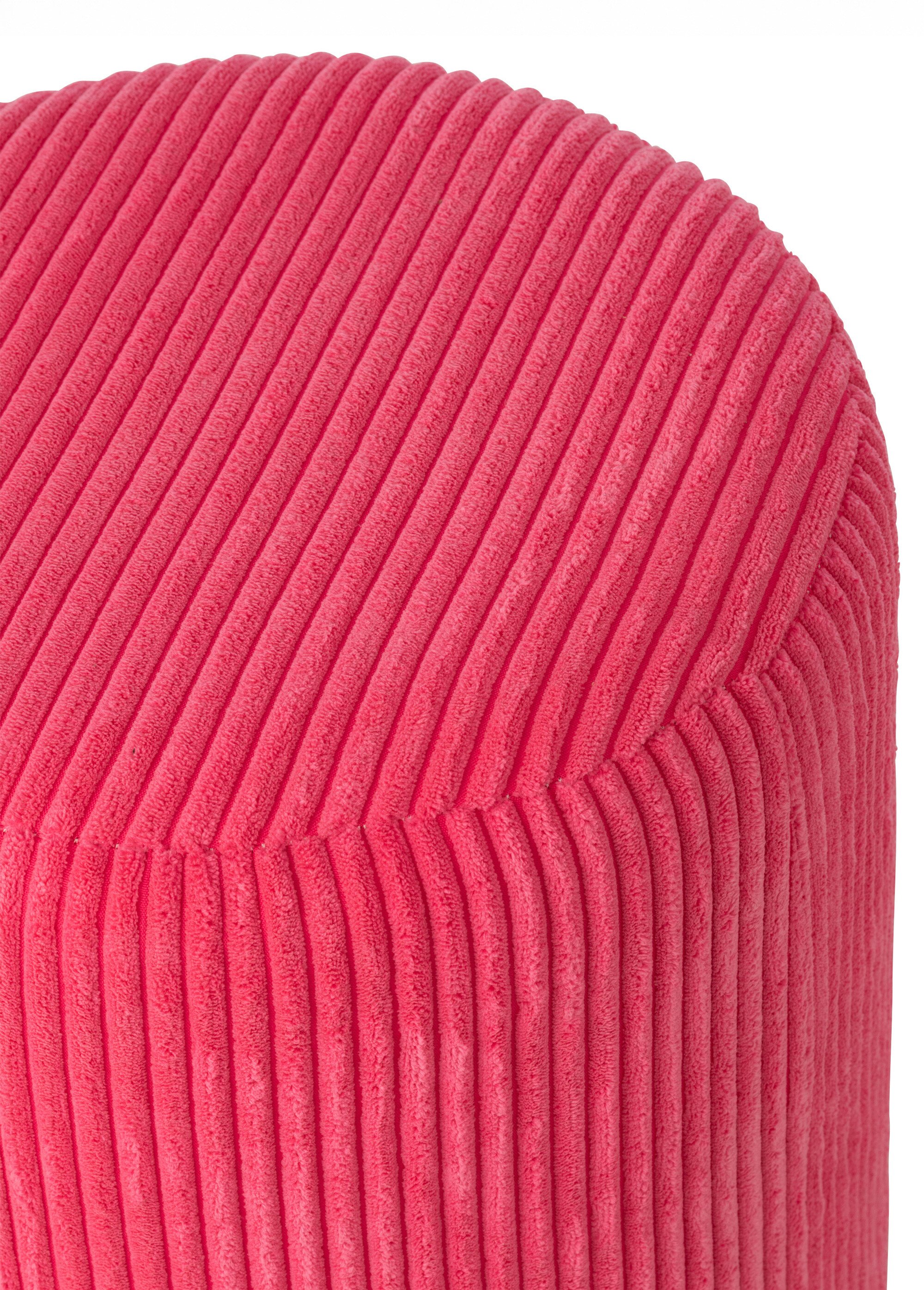 Pouf d'appoint rond en velours cotelé